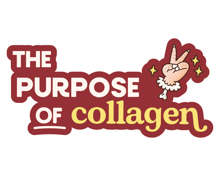 Purpose of Collagen sticker with chicken feet peace sign