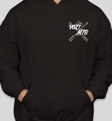 Black and White Destressed Hoodie