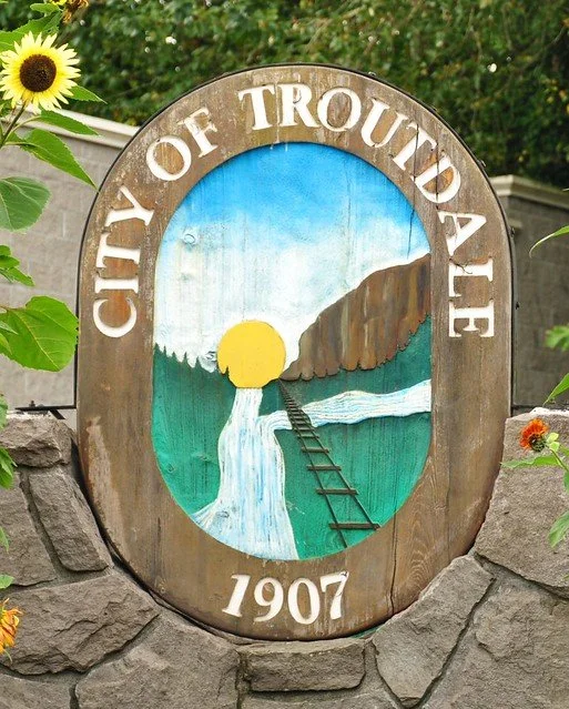 City of Troutdale, OR Welcome Sign