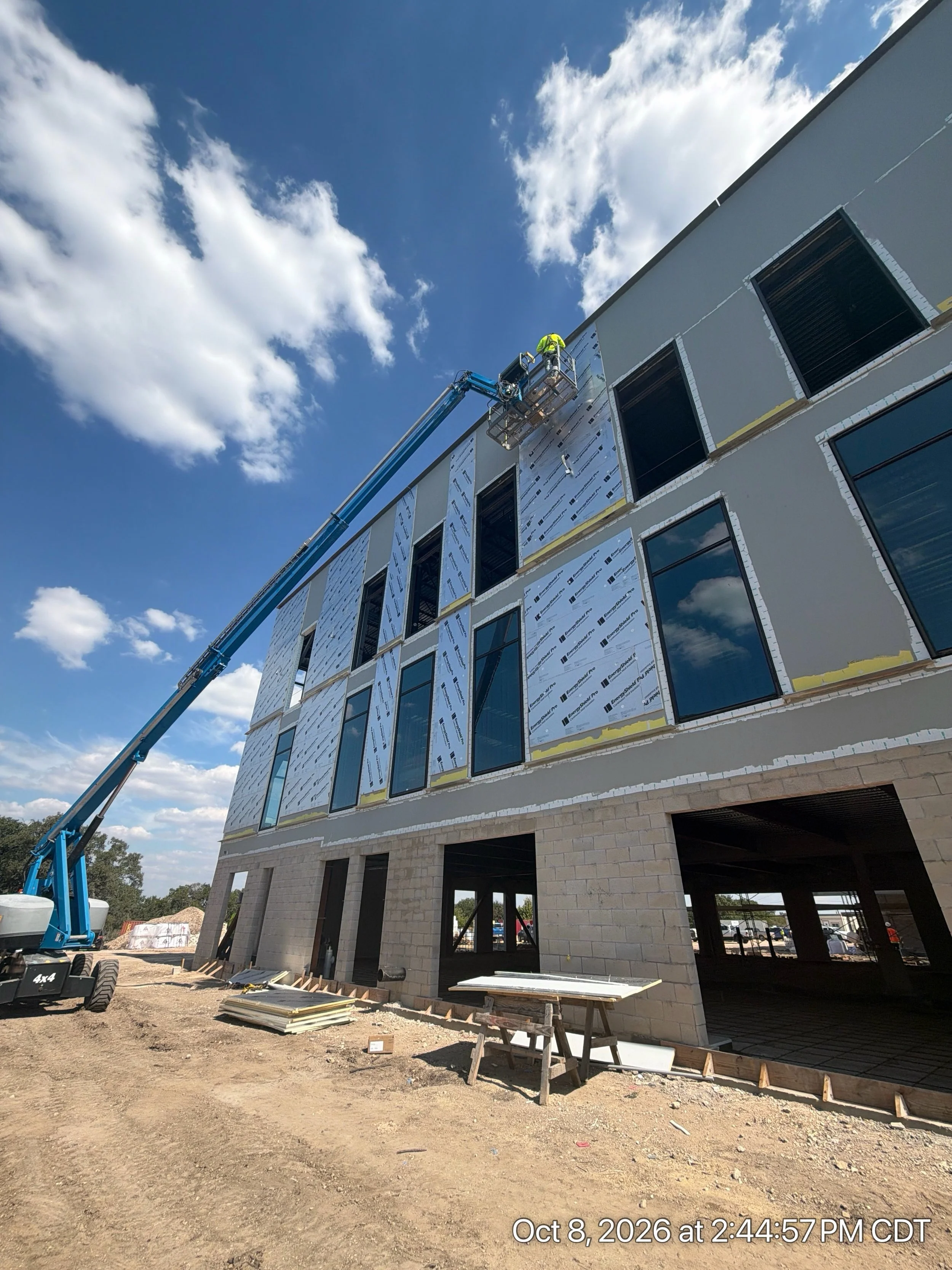 Ascalon Medical Office Park exterior walls going up on Williams Drive in Georgetown, Texas, October 2026
