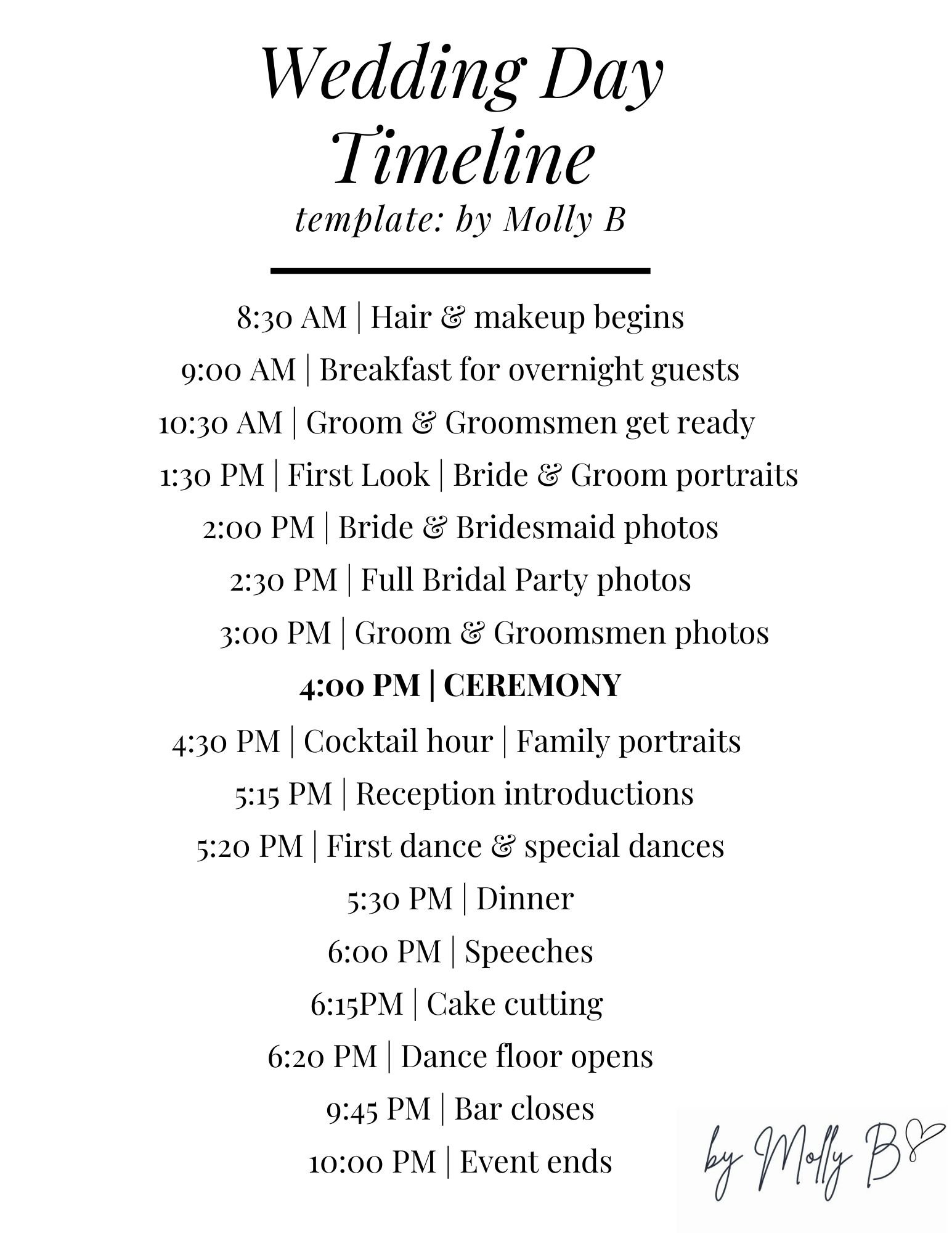 Molly's Simple Timeline - First Look