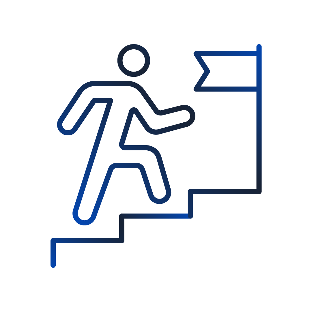 Stylized blue and black robot profile with futuristic design elements.