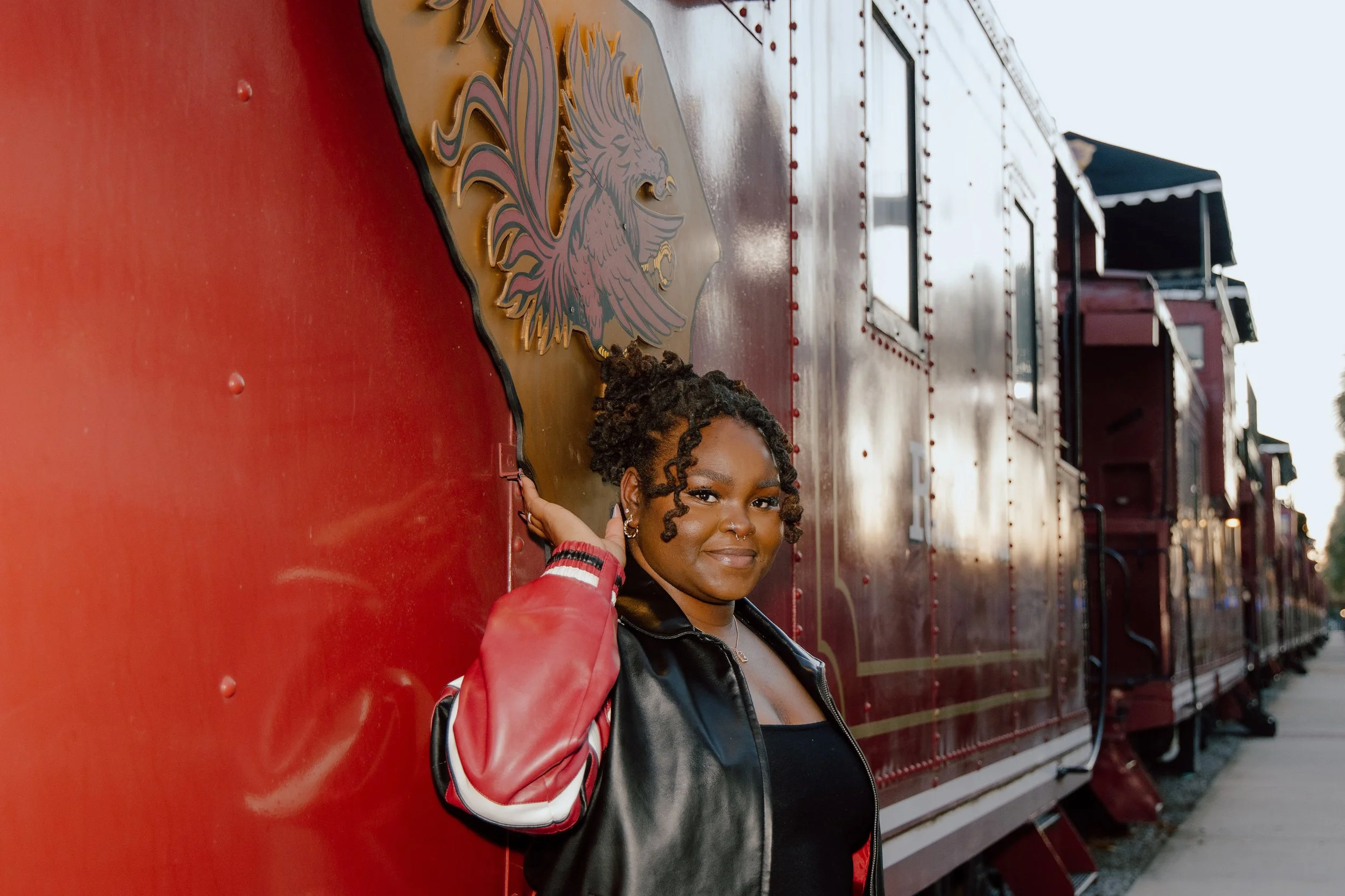 Kerrington Allen celebrates her graduation from the University of South Carolina at Williams-Brice Stadium in Columbia, South Carolina on Nov. 11, 2025.