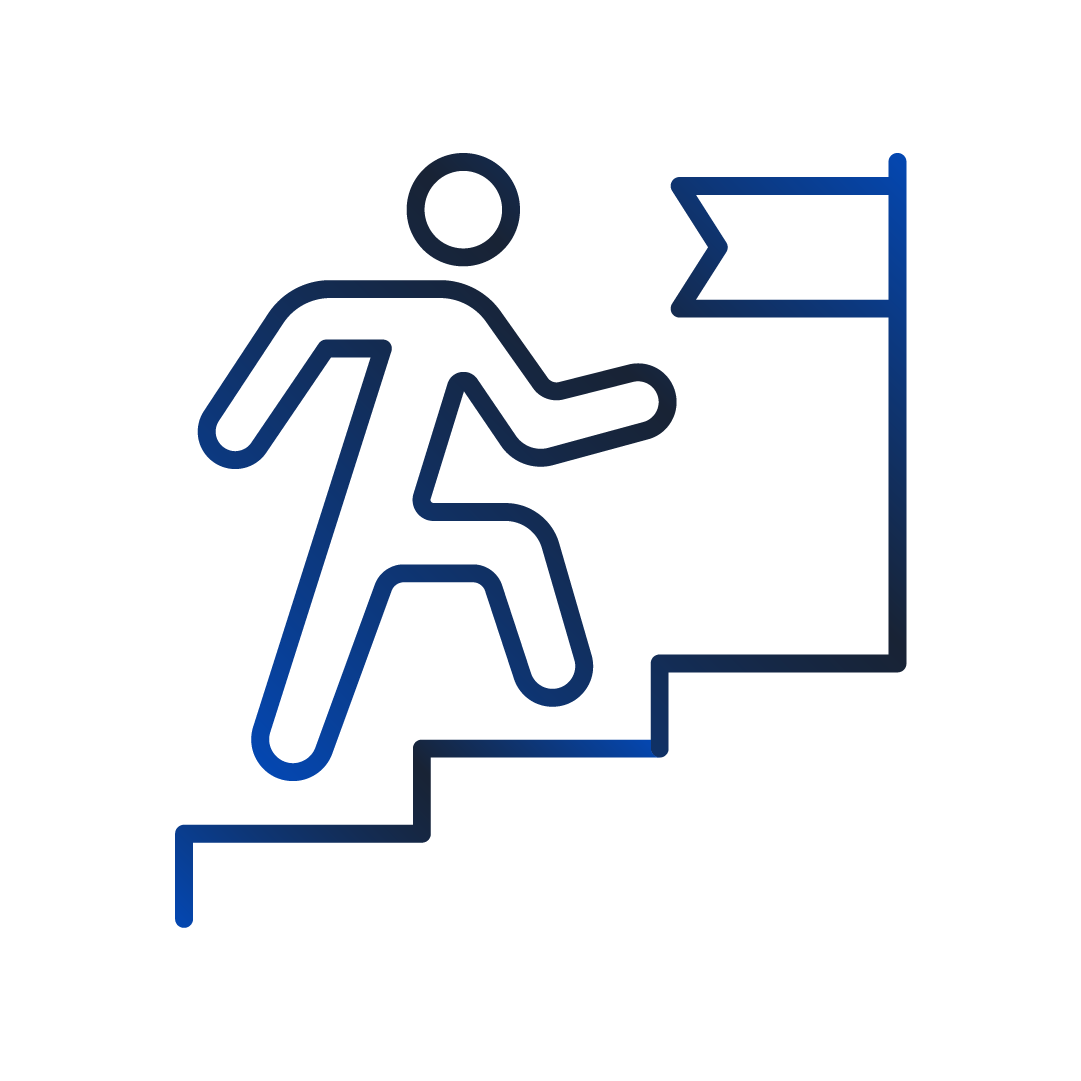 Stylized blue and black robot profile with futuristic design elements.