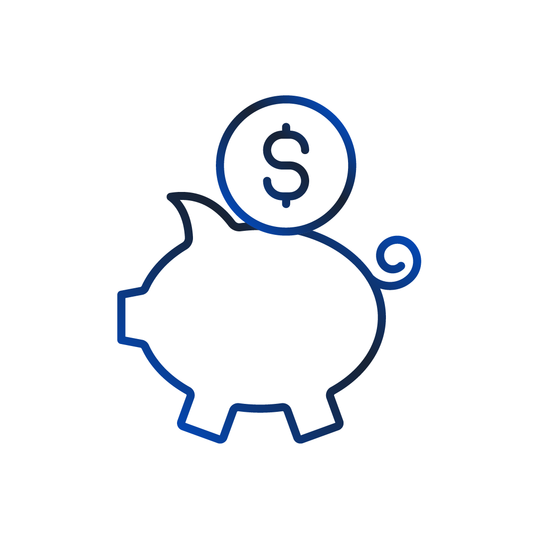 Blue stylized gear icon with arrow, representing settings or configuration.