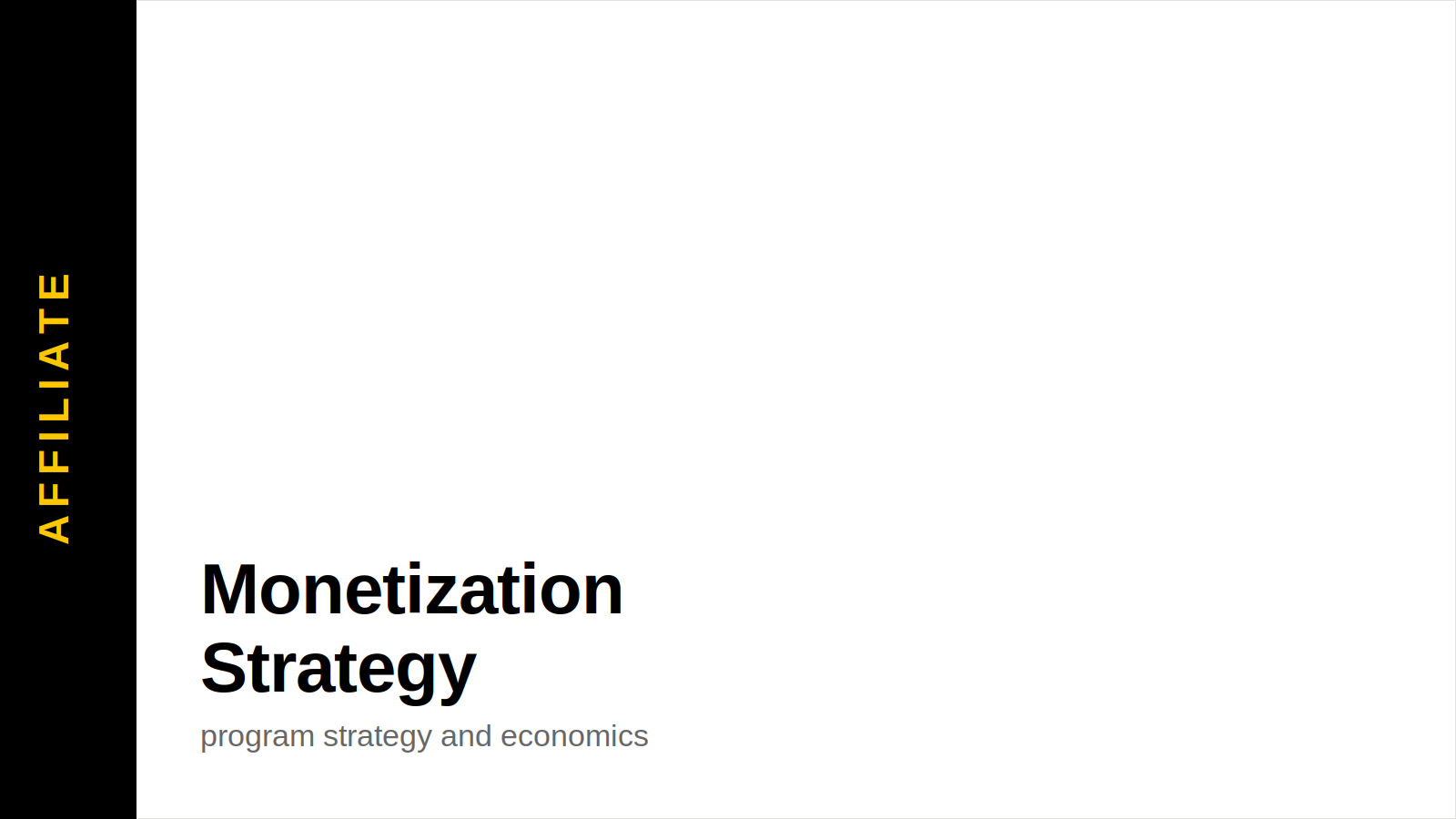Affiliate Program Design | Early-Stage SaaS