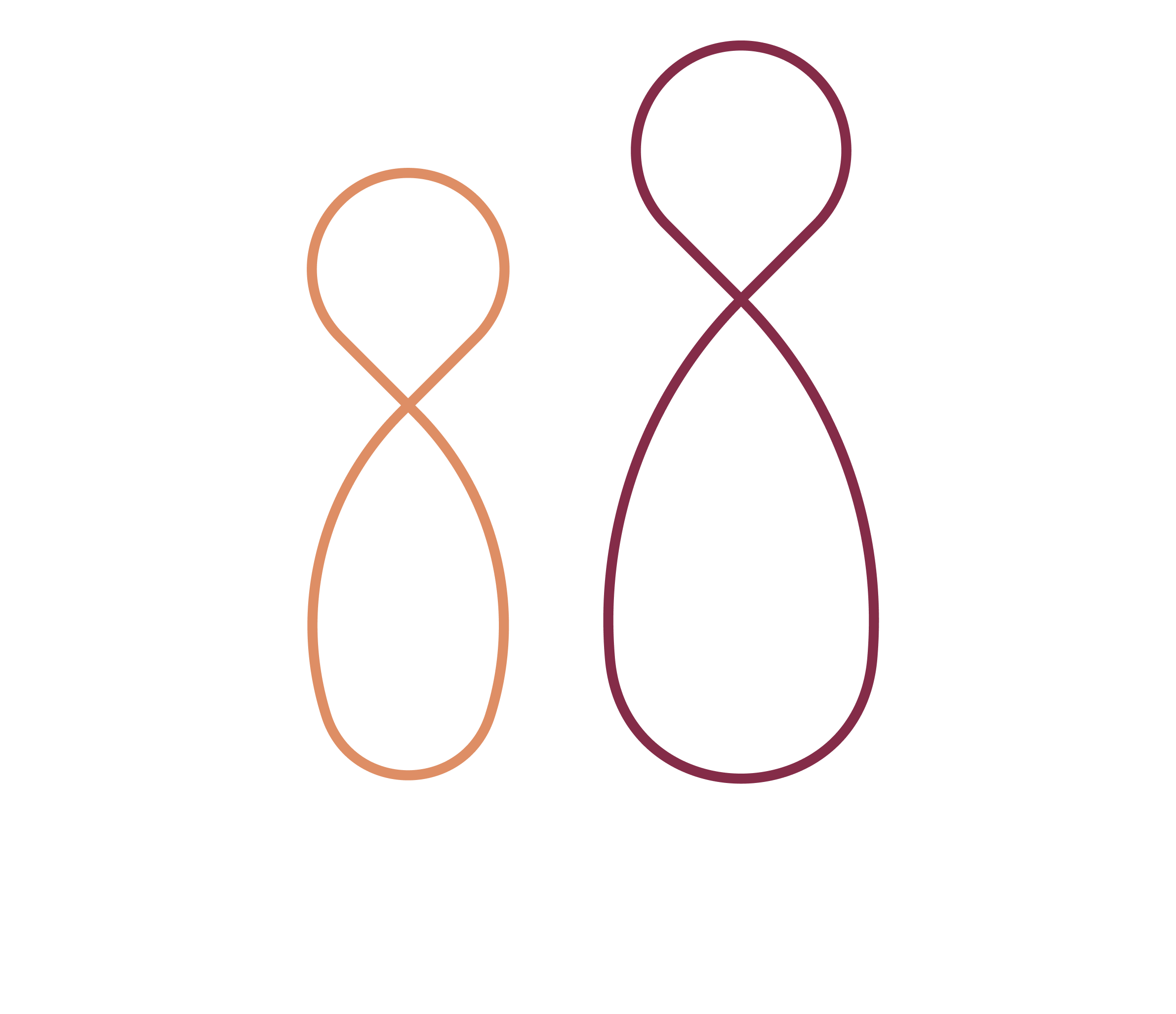 Two intertwined dreamcatchers, one in soft pink and the other in deep purple, with text that reads 'Dream Big' and 'Sleep Well'.
