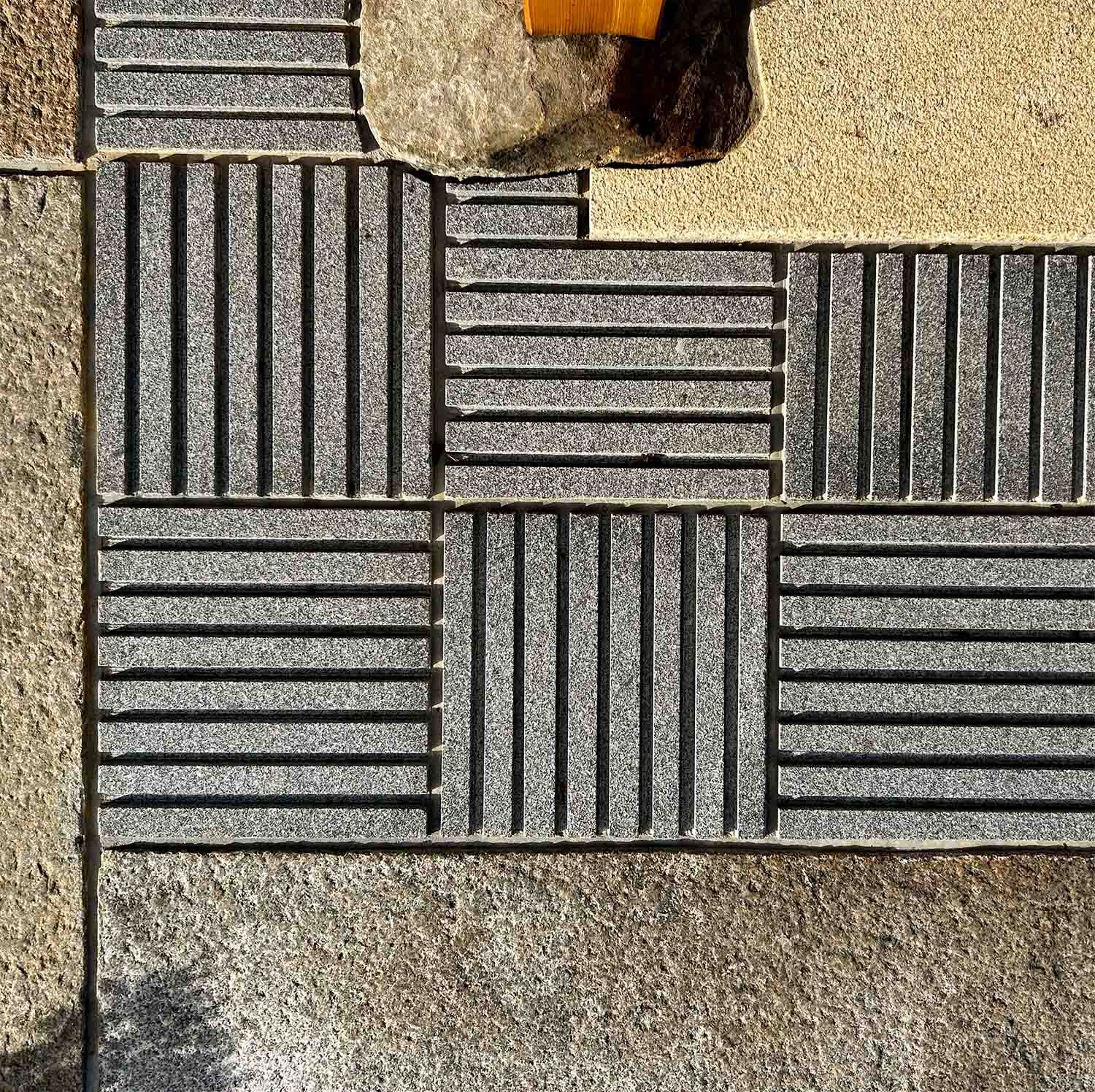 Detail of Patio for Japanese Wooden Garden Gate