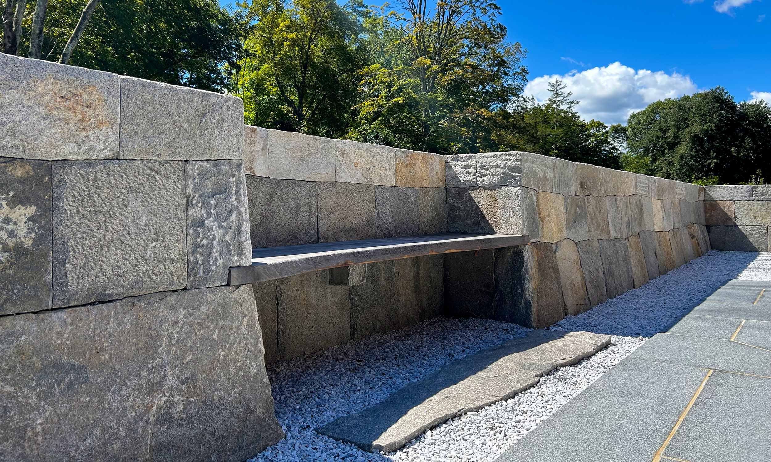 Japanese Castle Style Wall With Built-in Bench