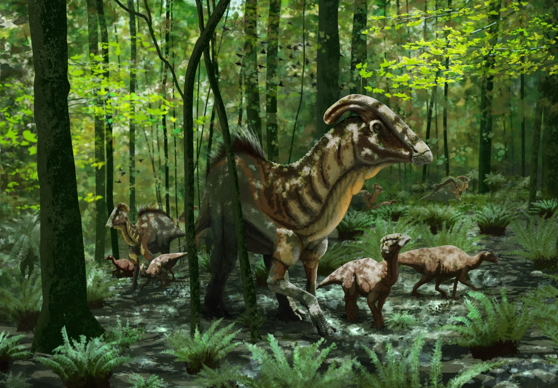 "Parasaurolophus Woodland Crossing" - 2024 Procreate