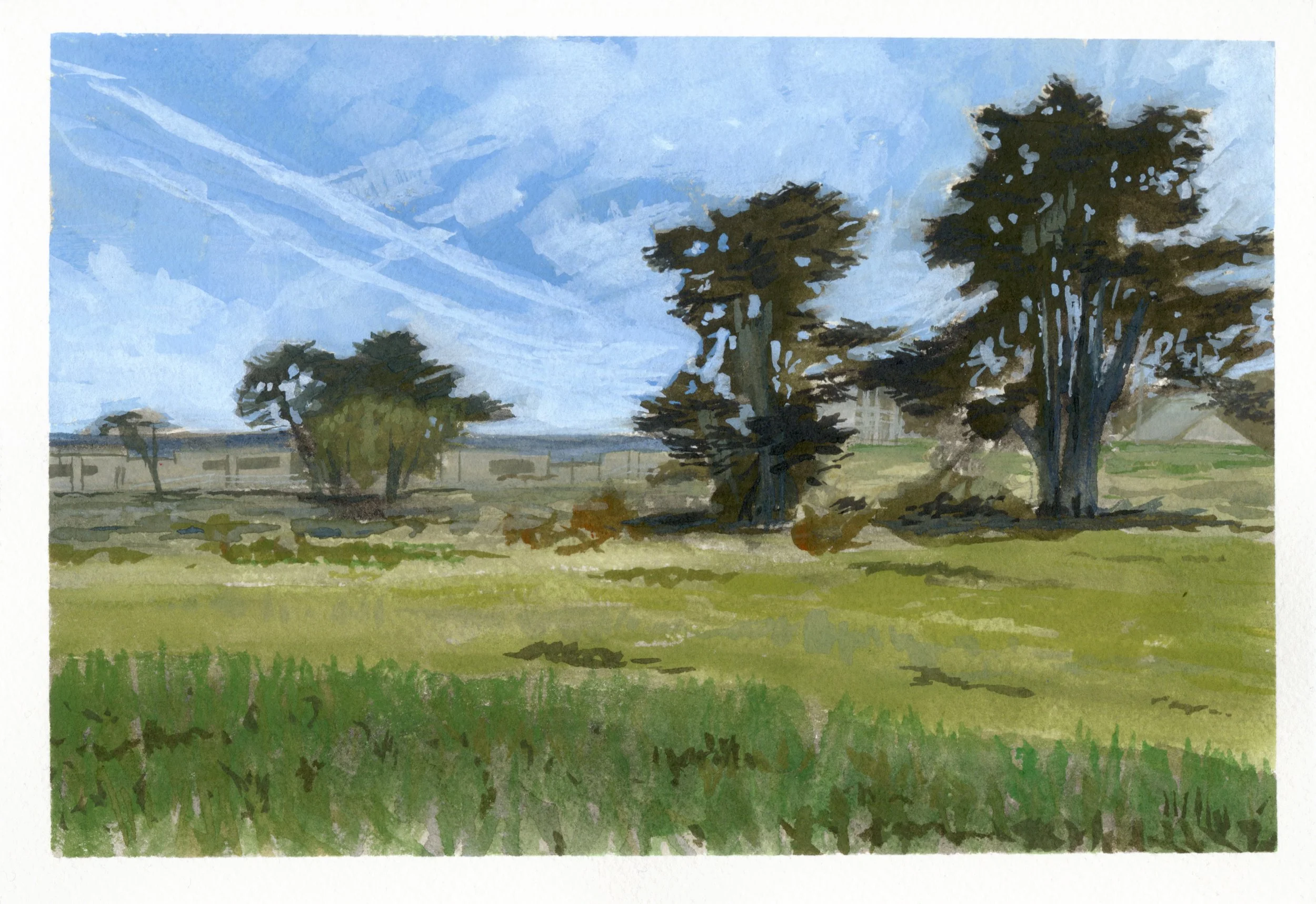 Fort Ord - 2026 Gauche on Watercolor Paper