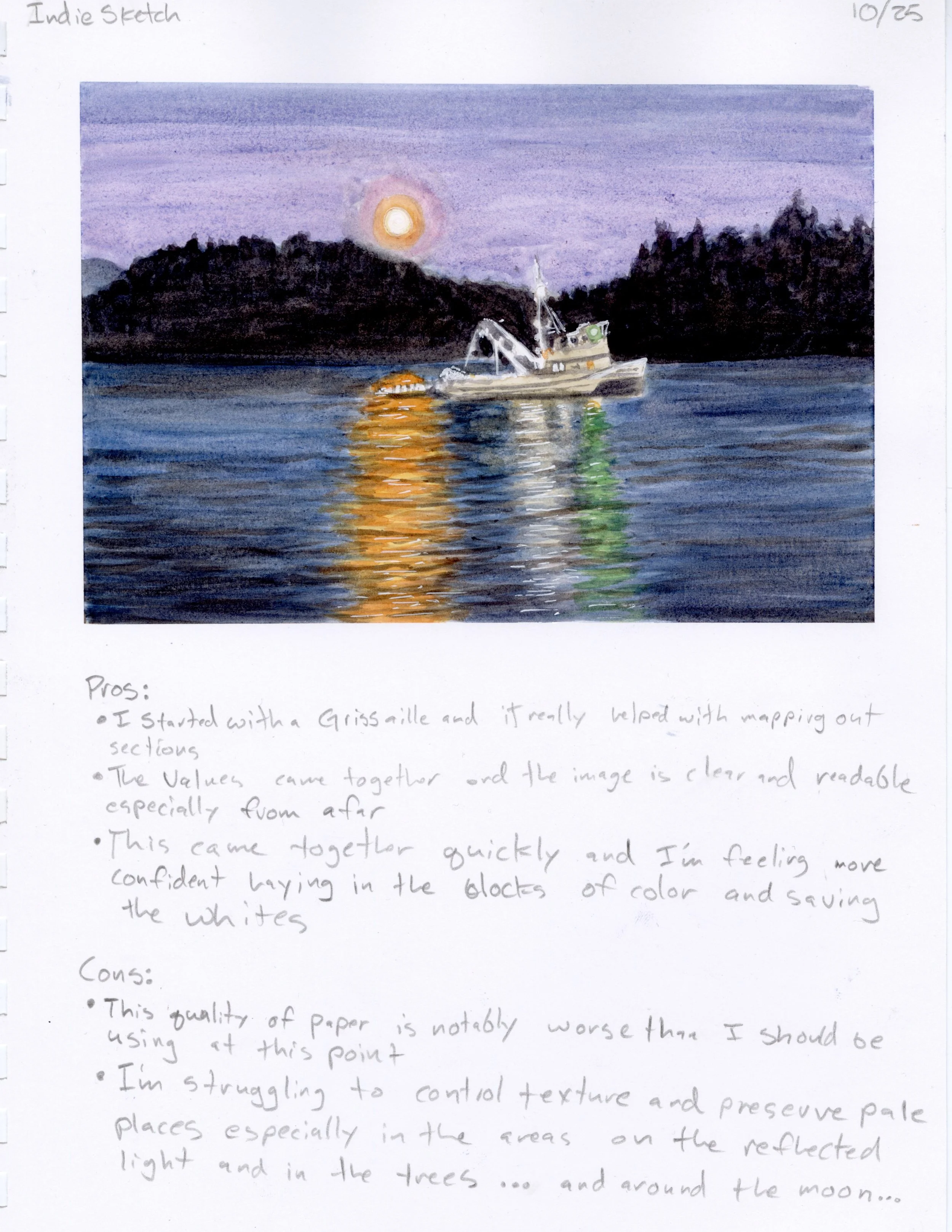 Nighttime Boat Study - 2025