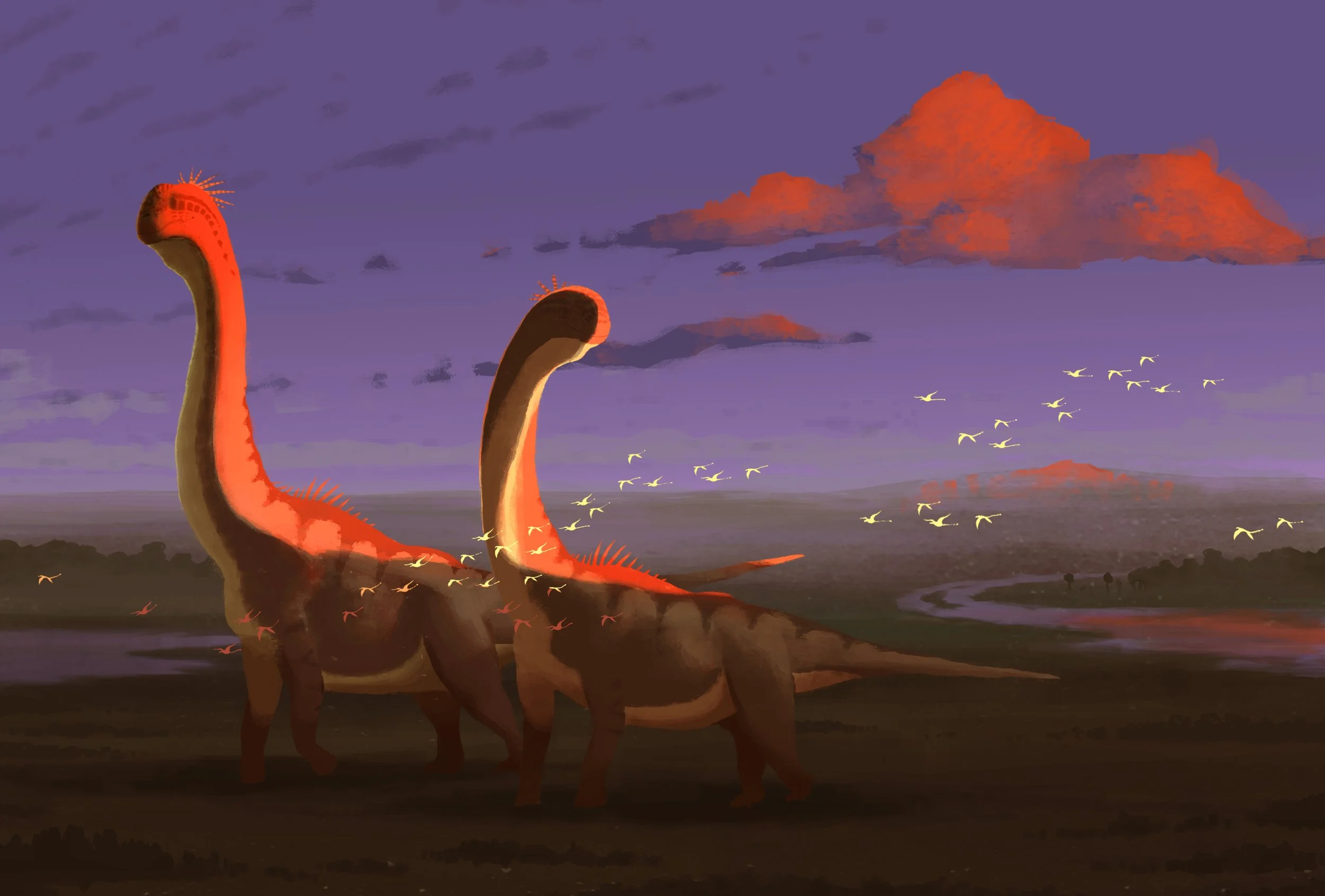 "Sauropod Sunset" - 2022 Photoshop