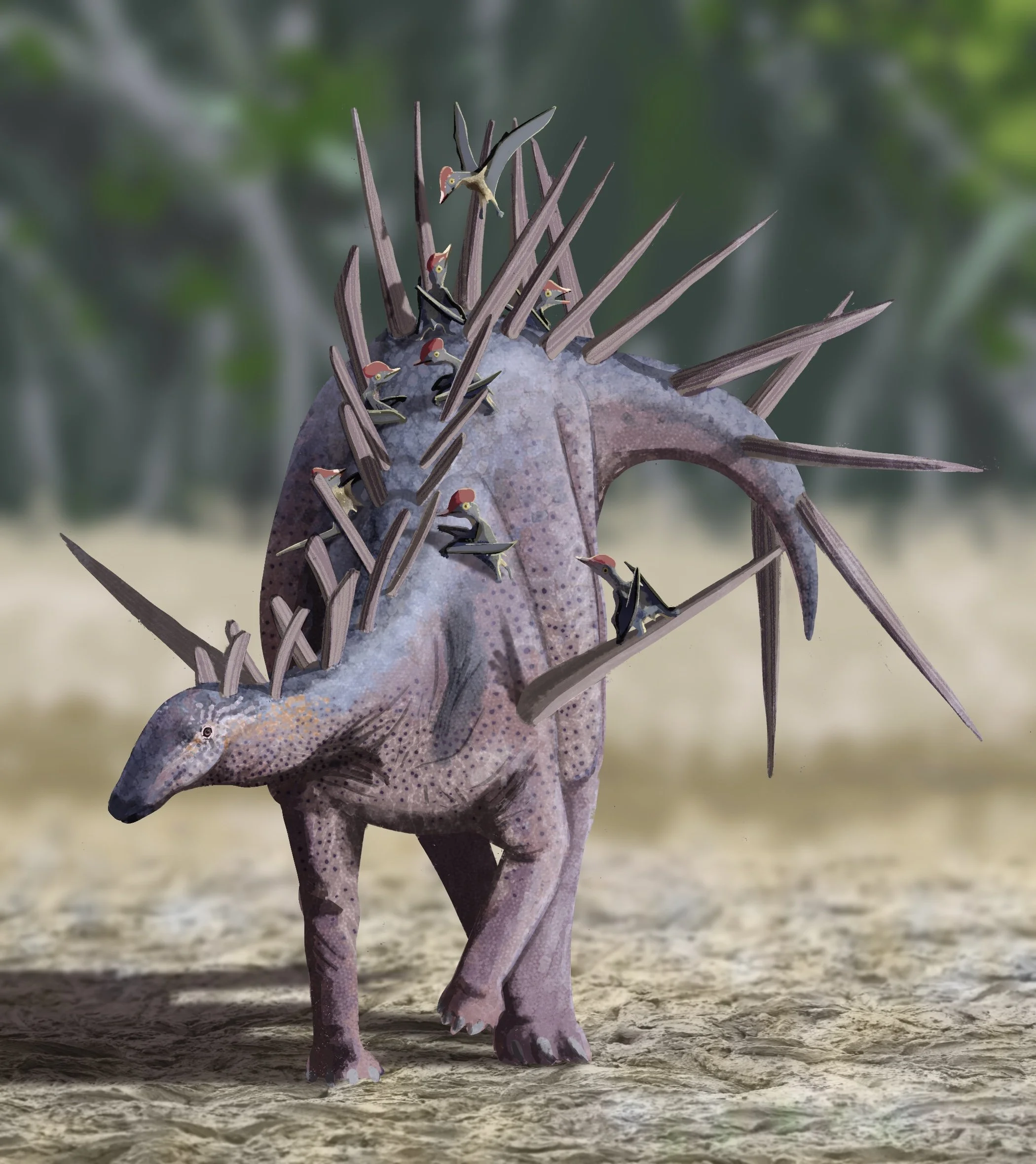 "Kentrosaurus Swamp" - 2023 Procreate