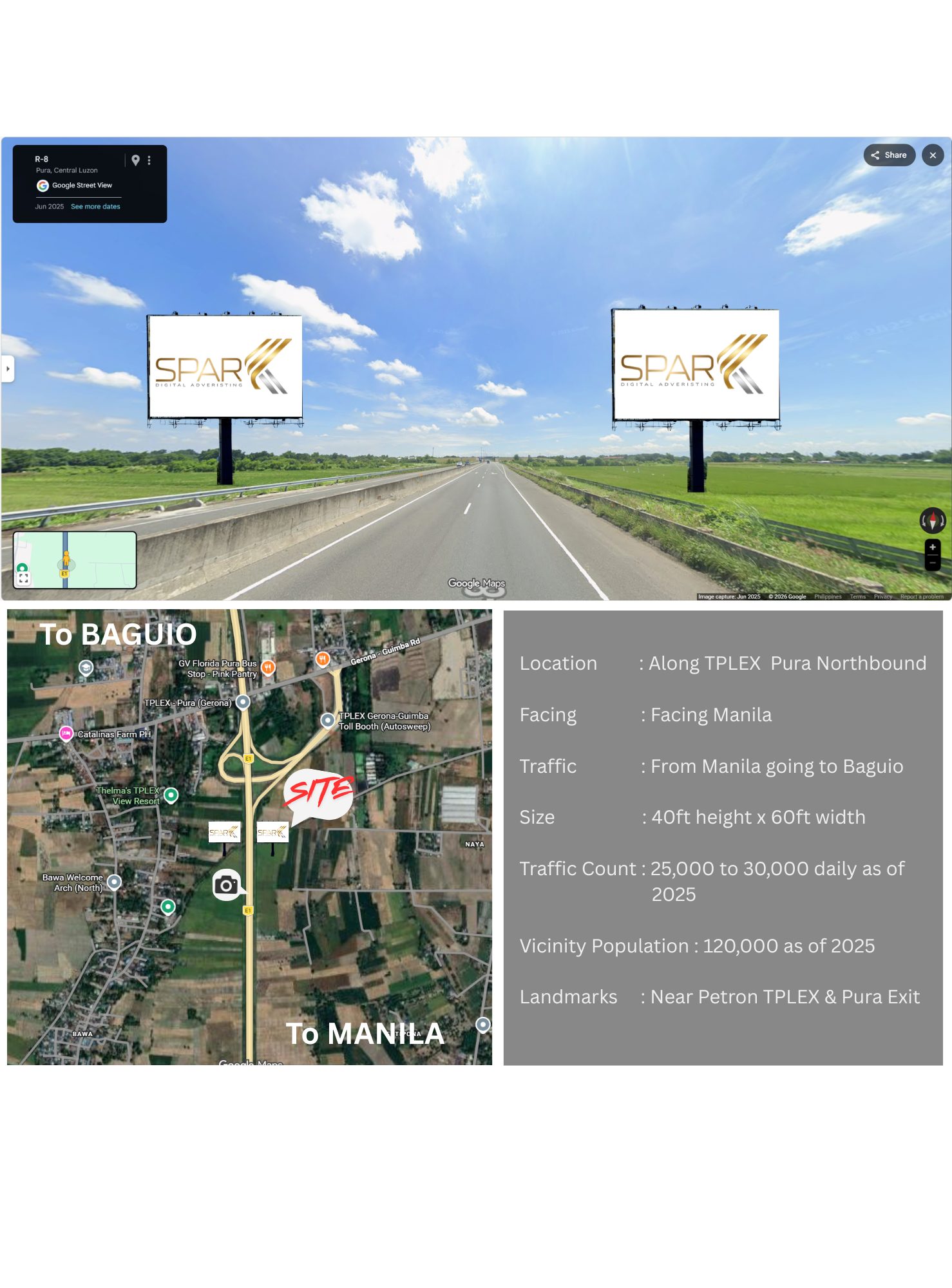 TPLEX Pura North Bound Site