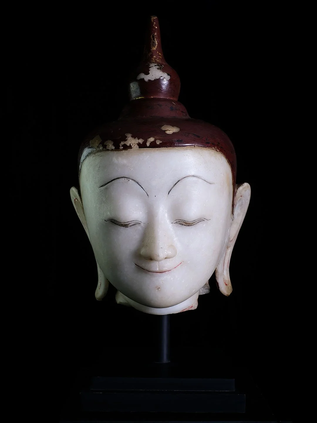 BH13 - Burmese Alabaster Buddha Head, Ava Period (17th Century)