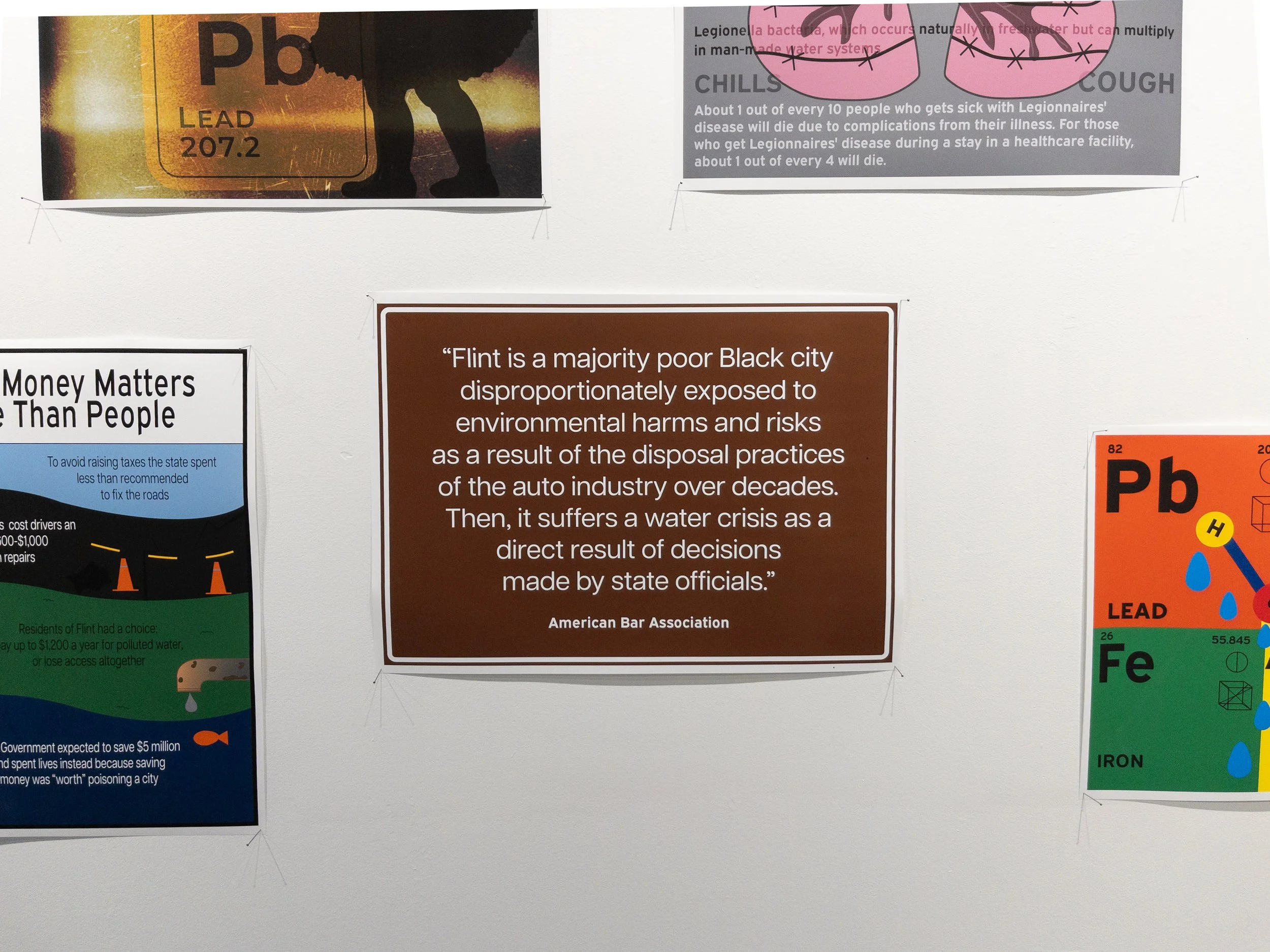 Picture of the ABA poster in the exhibition.