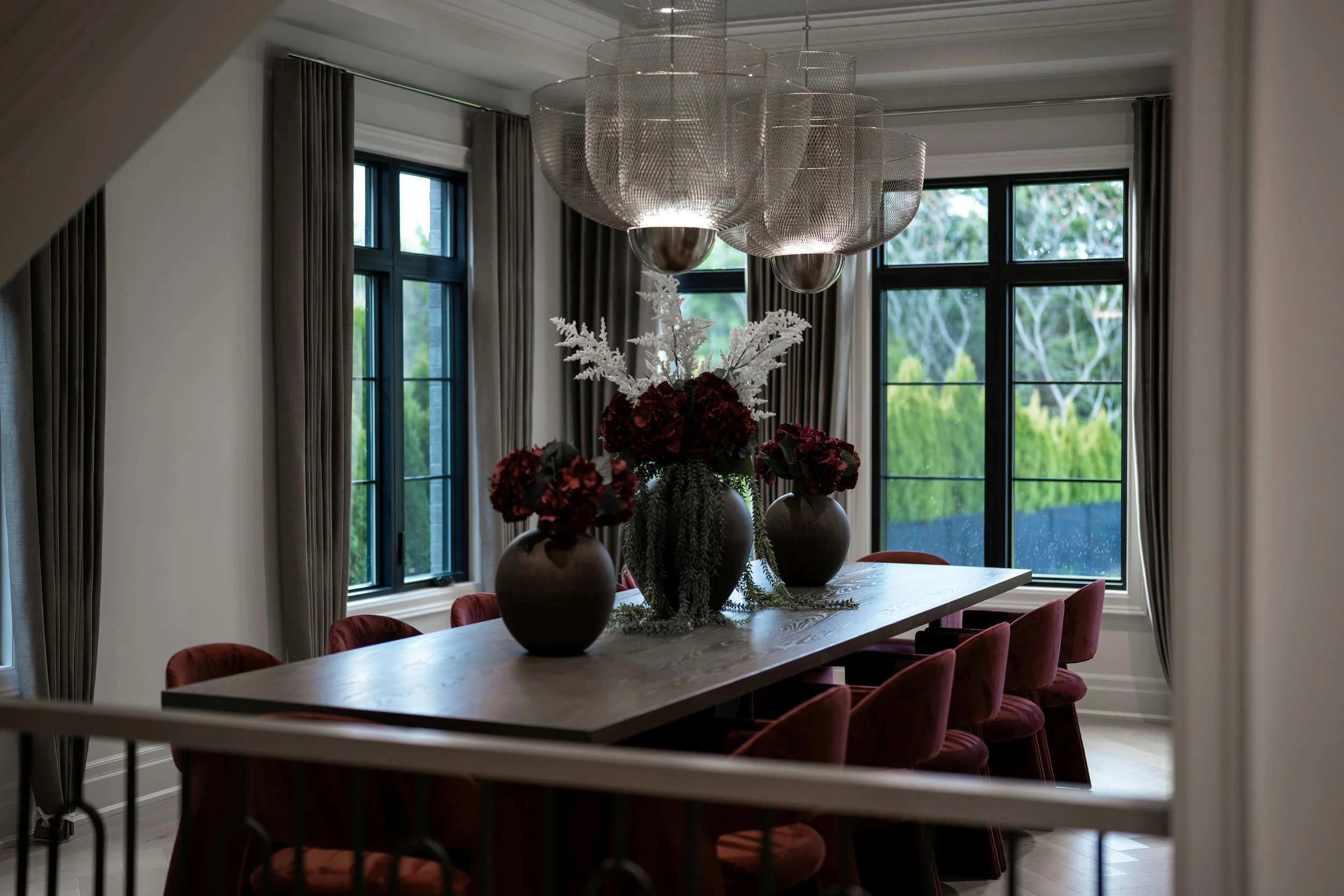 RMCo formally set dining table prepared for private residence entertaining, Melbourne