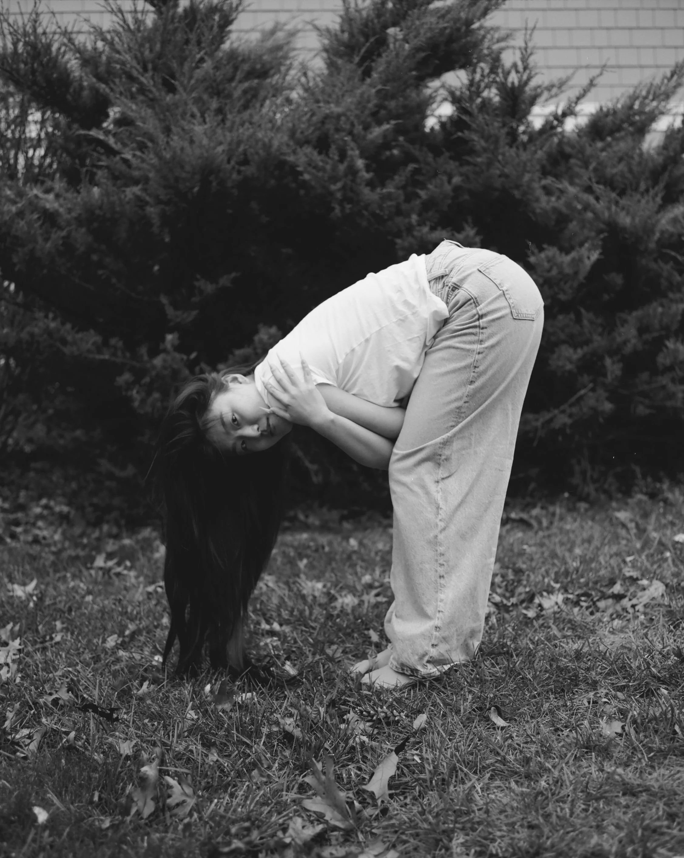 Sowon Lee Outfit Portrait NJ NYC LA, Black and white, Actress Musician Artist