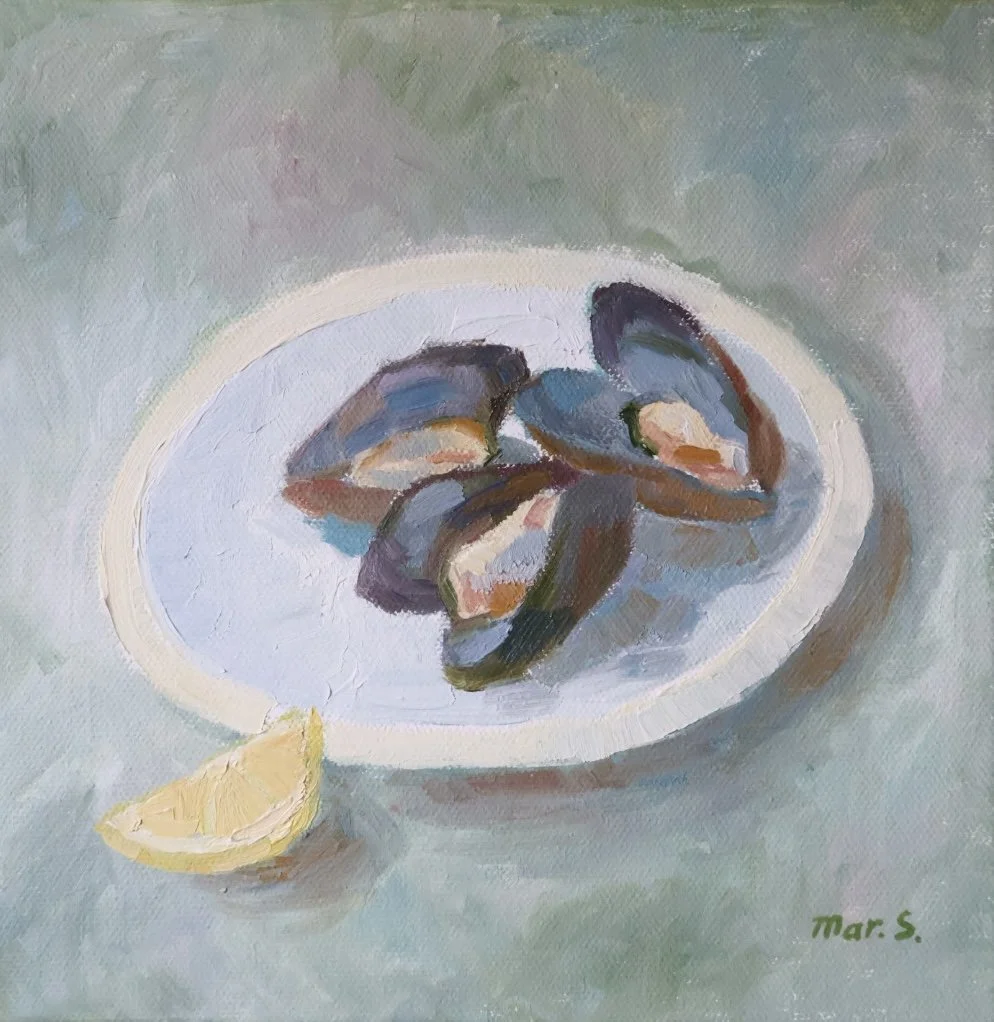 Mussels and Lemon 8х8 in