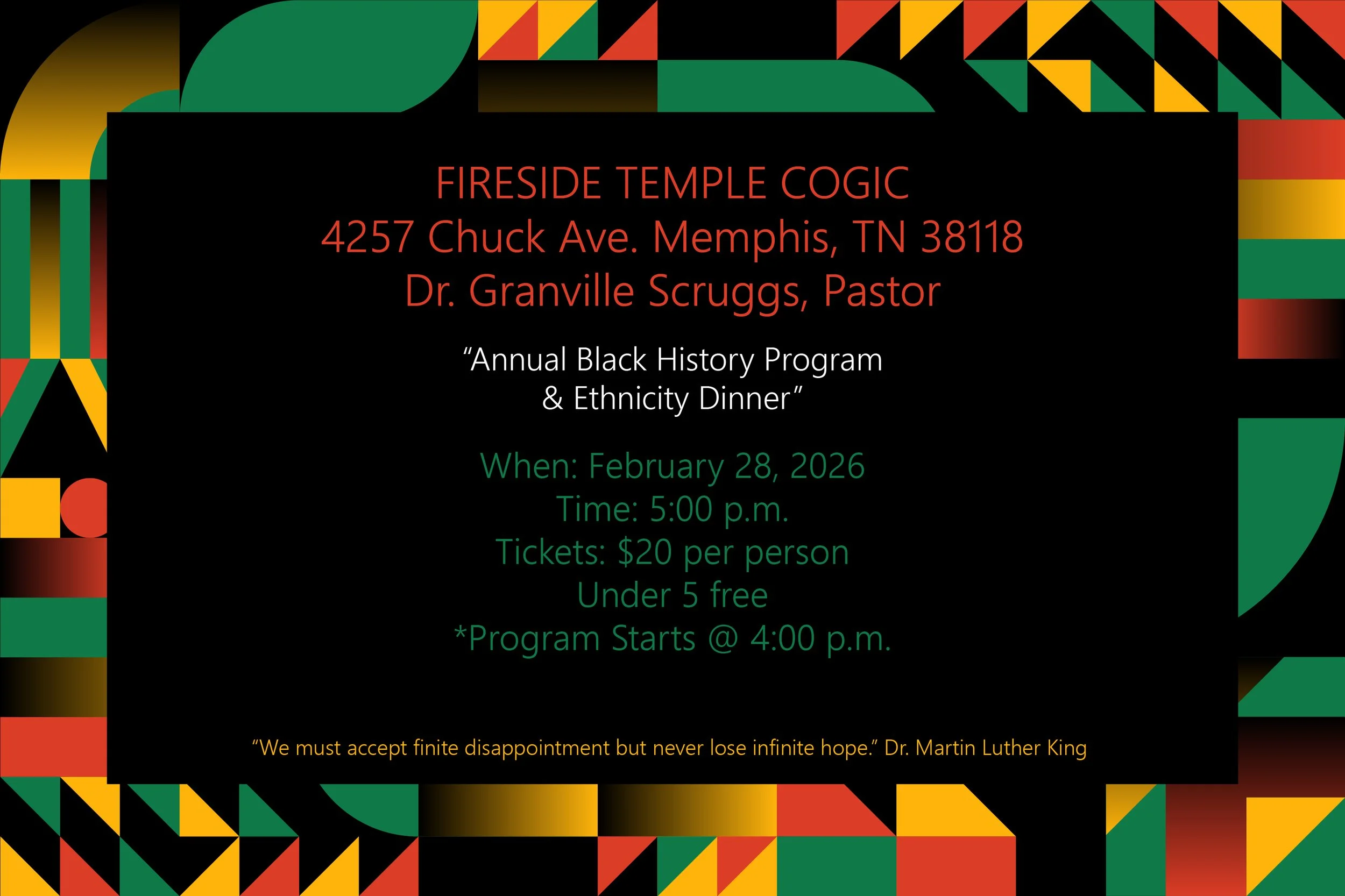 2026 Annual Ethnicity Dinner