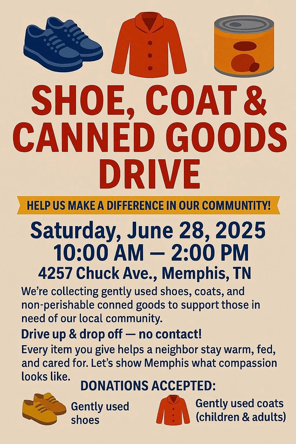 2025 Shoe, Coat and Canned Goods Drive