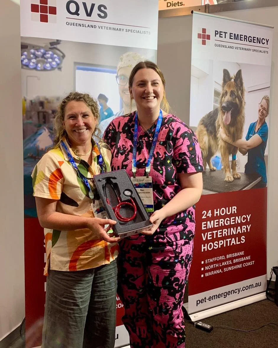 Congratulations to our Nurse Kylie on winning this stethoscope from QVS - at the Vet Nurse Conference in Brisbane! 🤩🎉

#warbystreetvet #wangaratta #warbystreetveterinaryhospital #vetclinic
