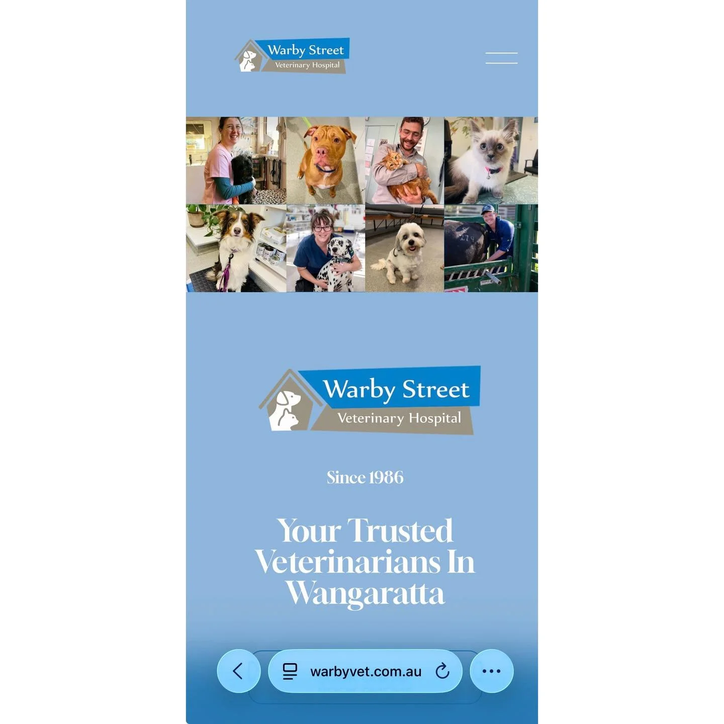 NEW LOOK, same compassionate care. 🩵

Welcome to Warby Street Vet Hospital online.

Check out our new website - link in bio.