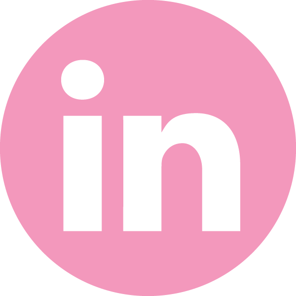 Pink Circular Linkedin Logo