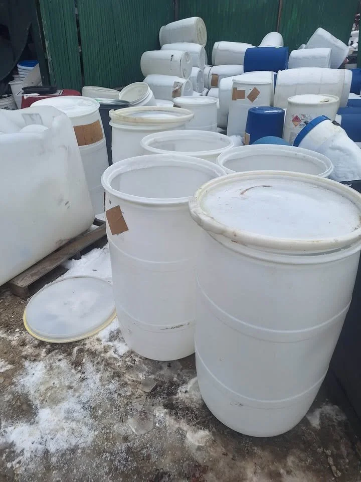 60 Gallon Food Grade Barrel - White w/ Lid