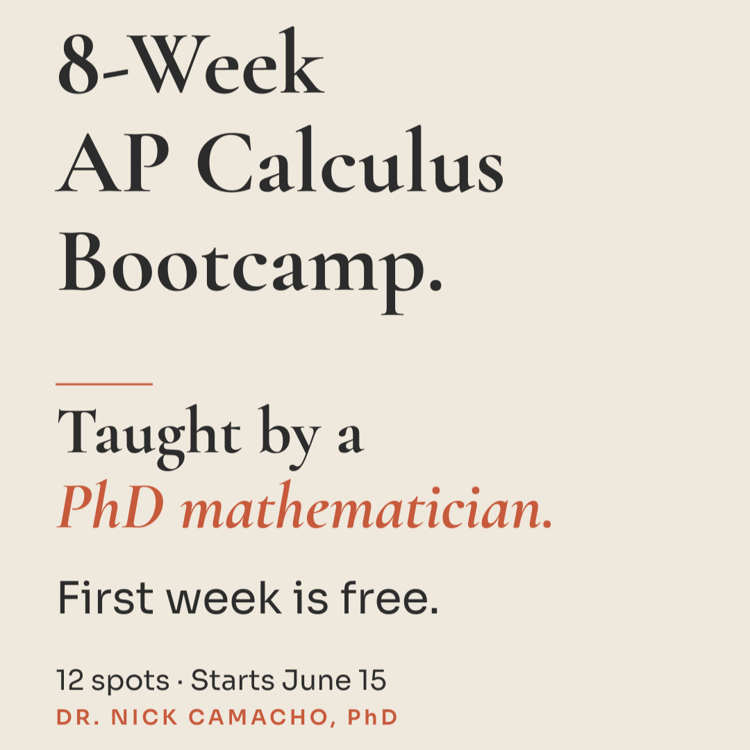 AP Calculus Bootcamp - Private Enrollment