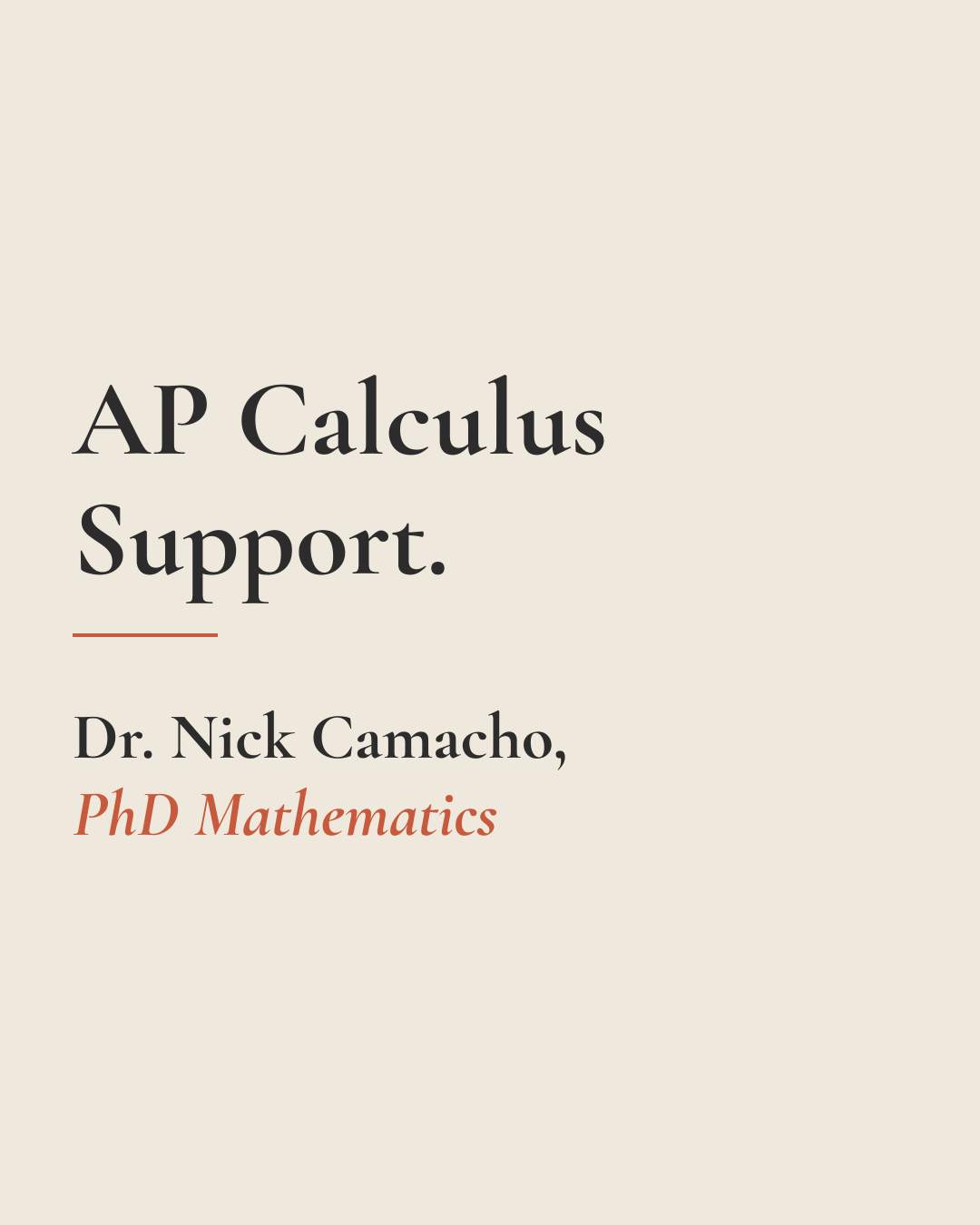 AP Calculus Support