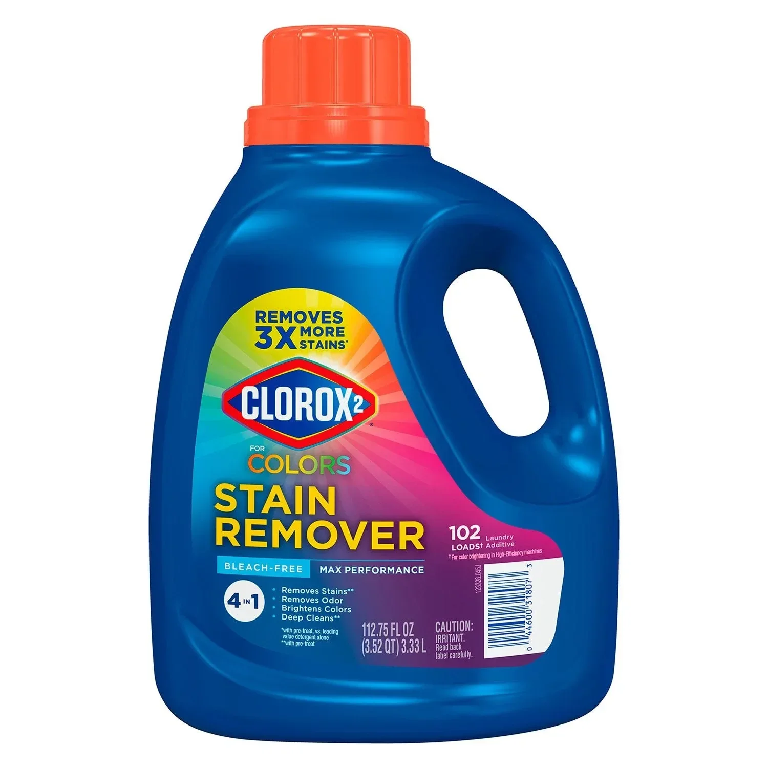Clorox 2 Max Performance for Colors Laundry Detergent, 112.75 Fl Oz, 102 Loads