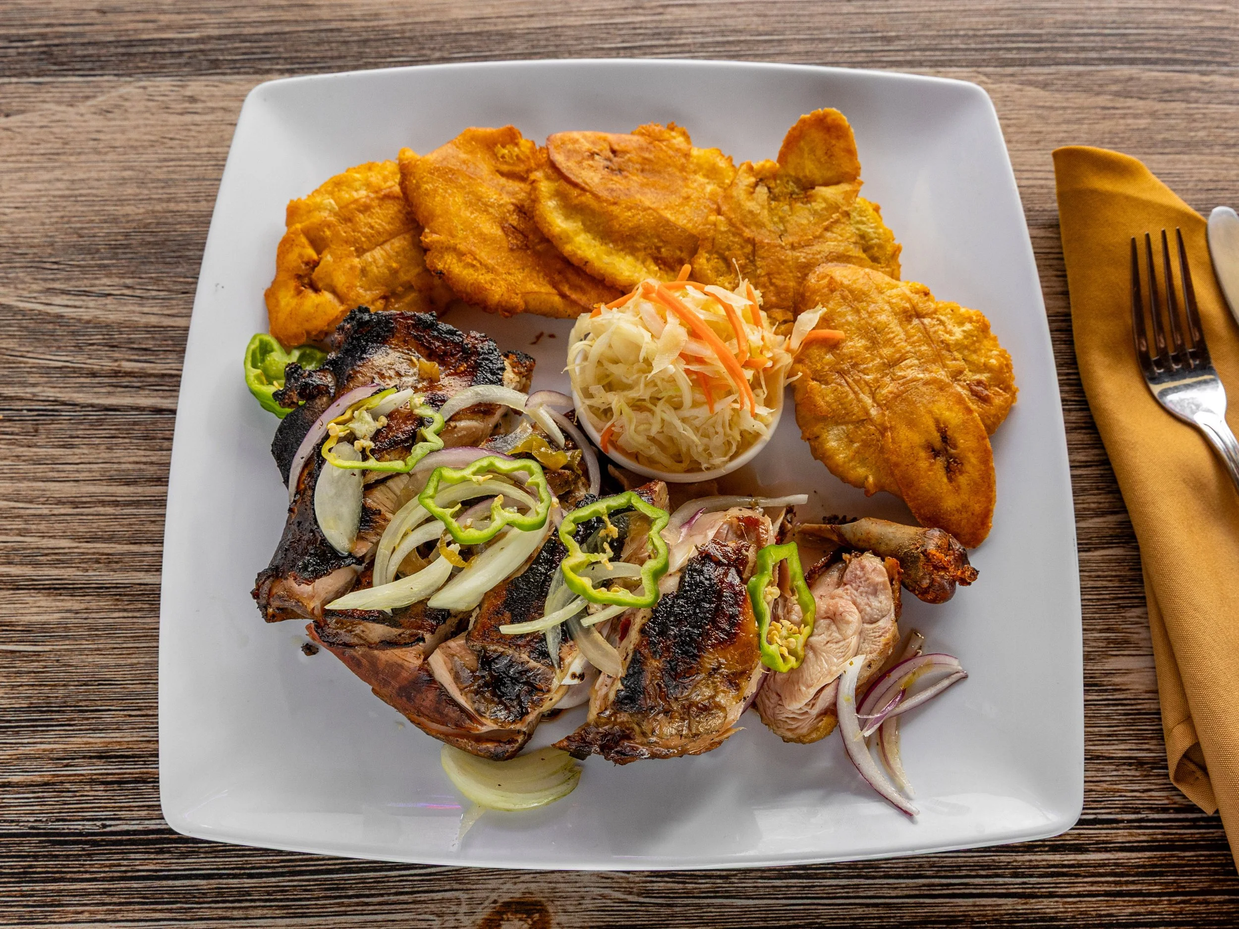Grilled Chicken with Plantains