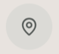 Map pin icon on a light gray background