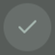 Green checkmark inside a gray circle.