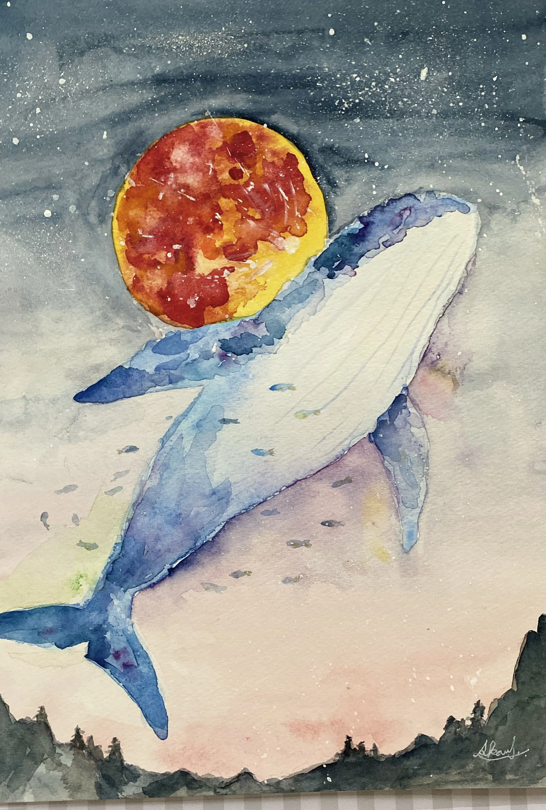 A Whale Dancing Through Midnight