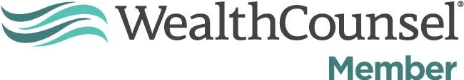 WealthCounsel Member logo with waves graphic