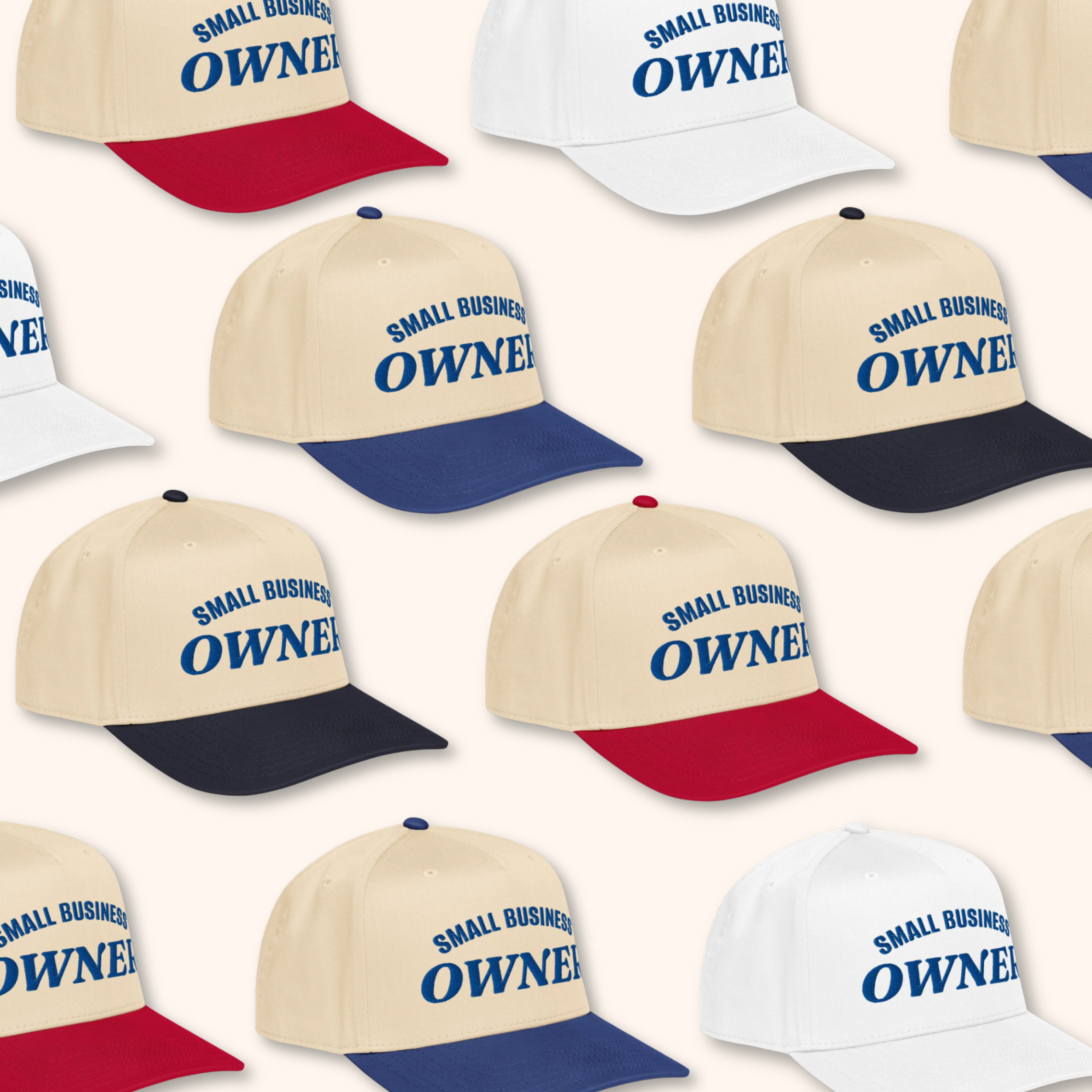 small business owner embroidered vintage baseball hat 