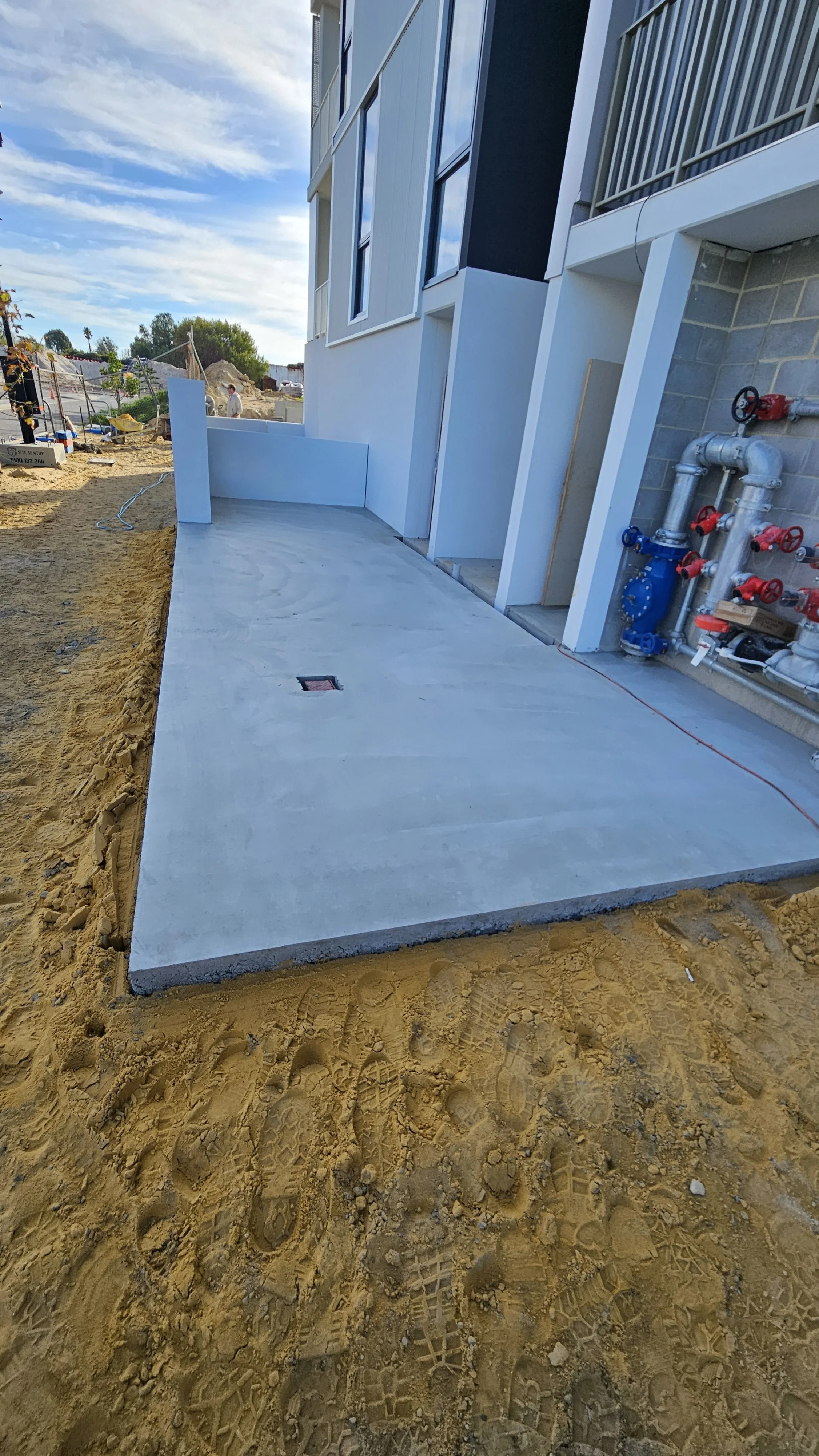 Grey concrete to surrounding paths in North Coogee