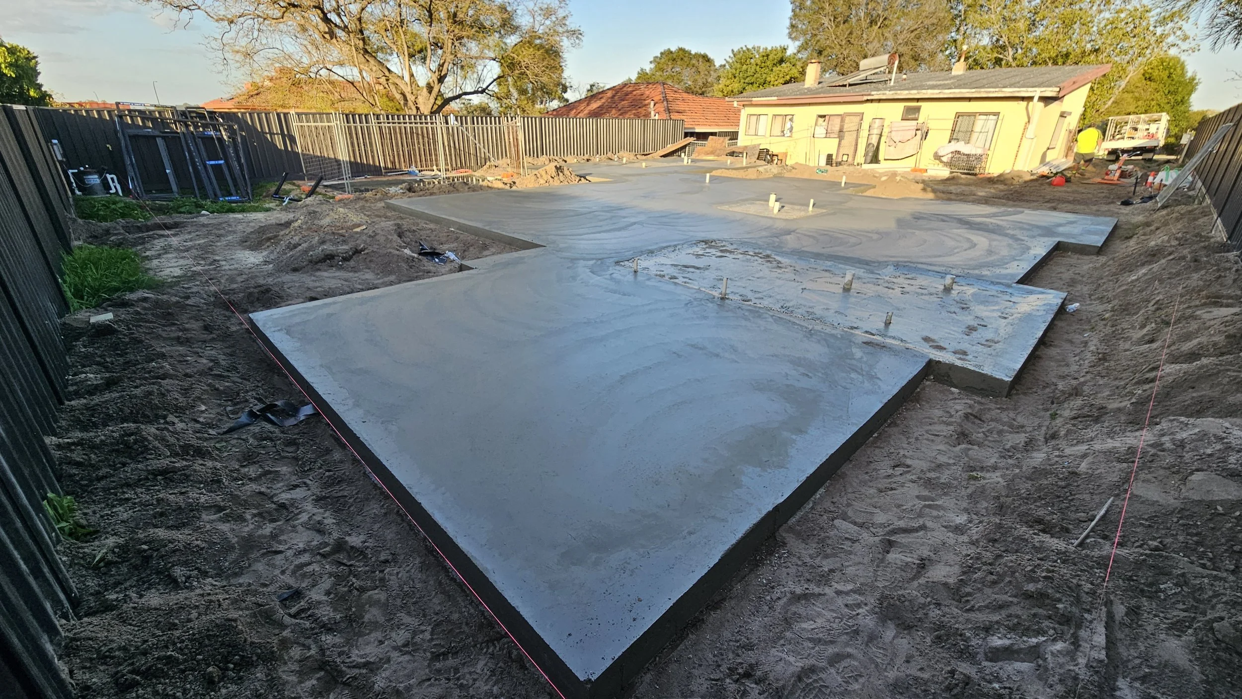 Grey structural concrete house slab in St James