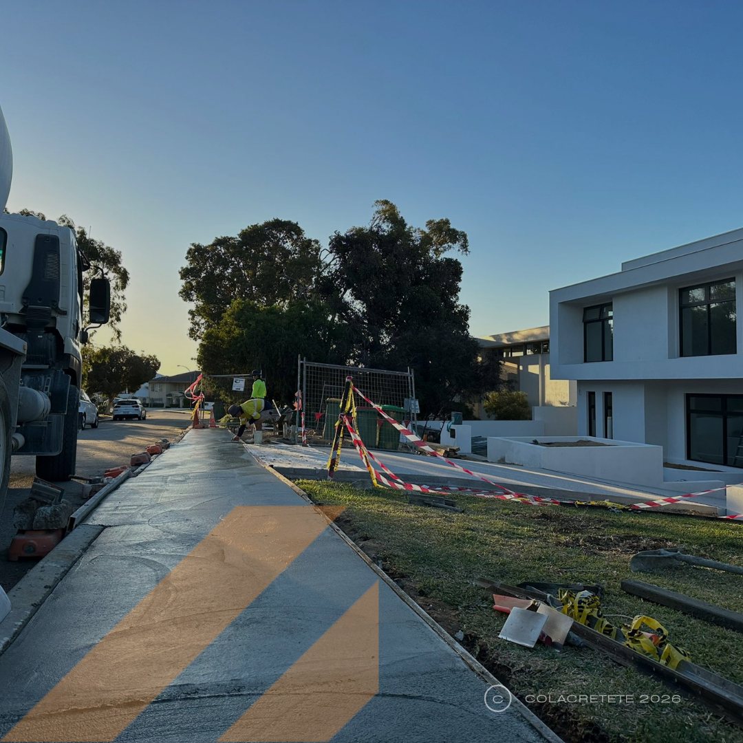 Perth concreter shire council town of footpath dalkeith nedlands grey concrete MPa