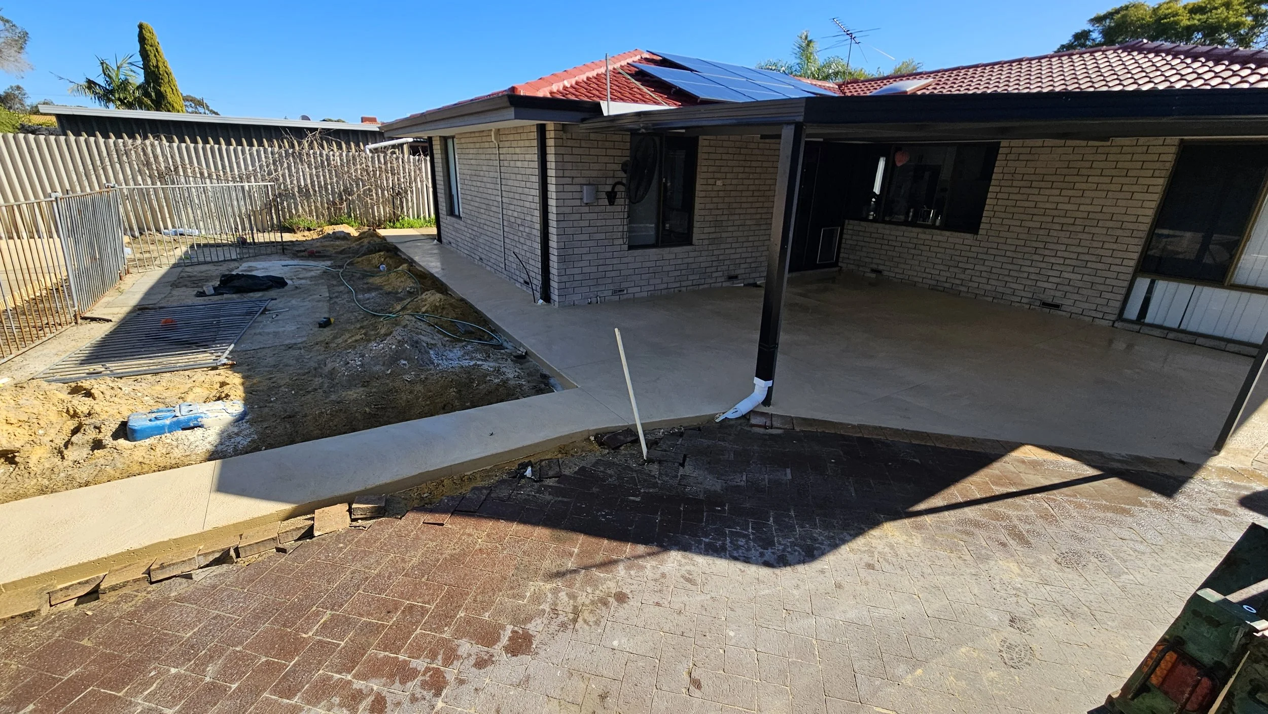Patio and alfresco liquid limestone using Limecrete in Forrestfield