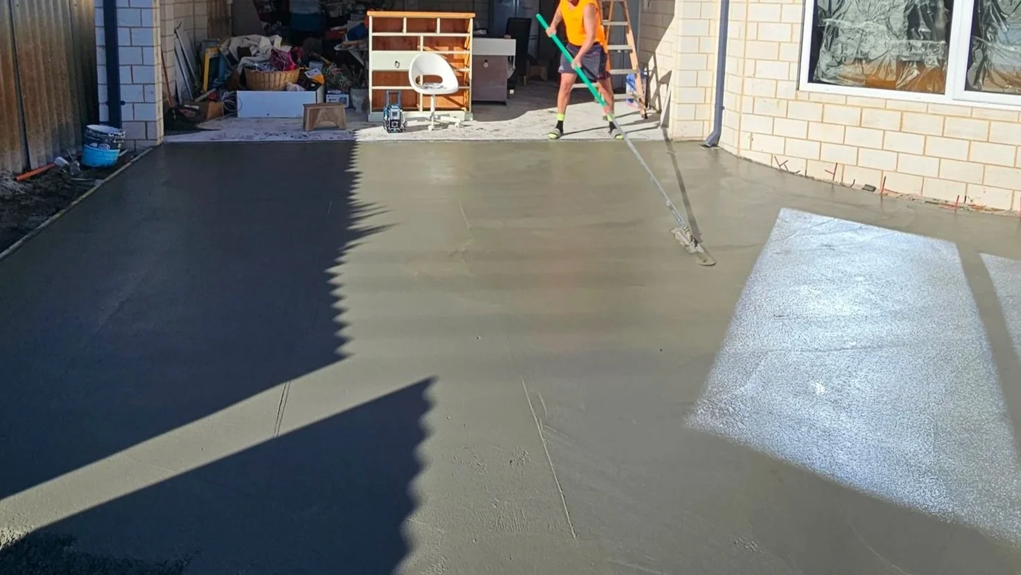 Grey concrete driveway in Morley