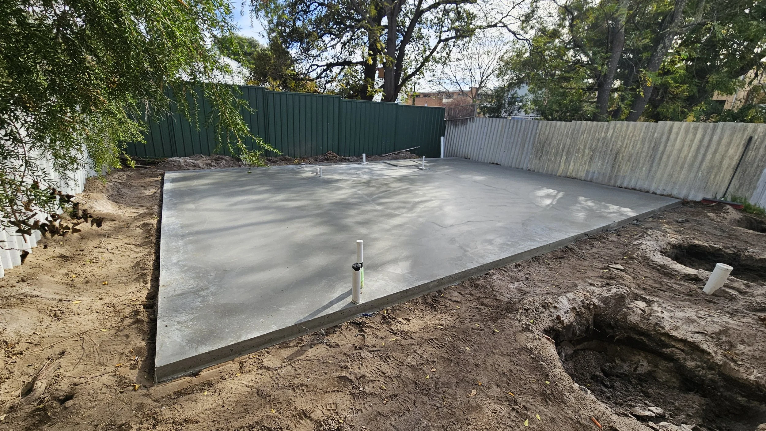 Granny flat footings and concrete slab in East Victoria Park