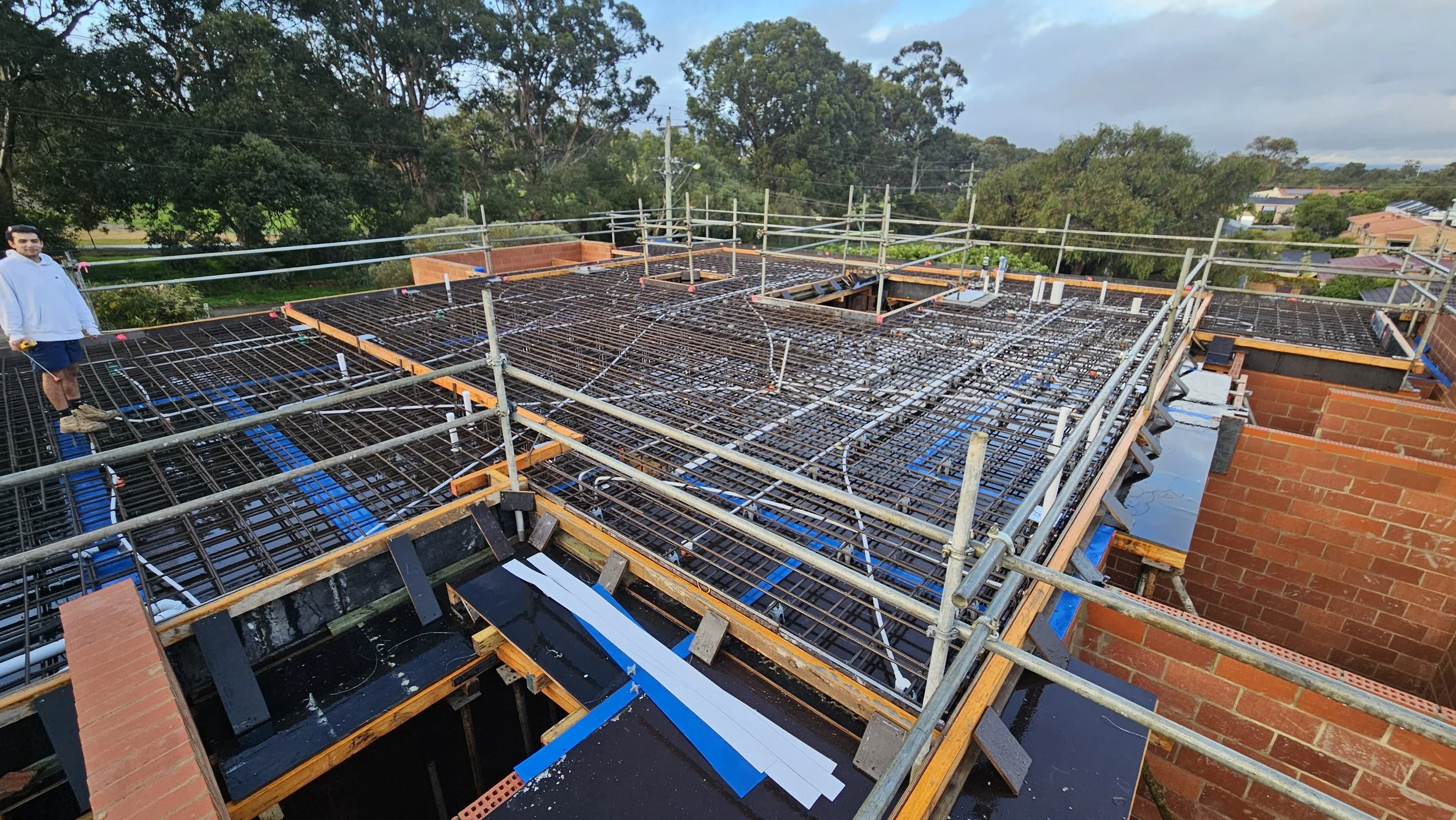 Suspended slab reinforcement and site preparation for Dianella project