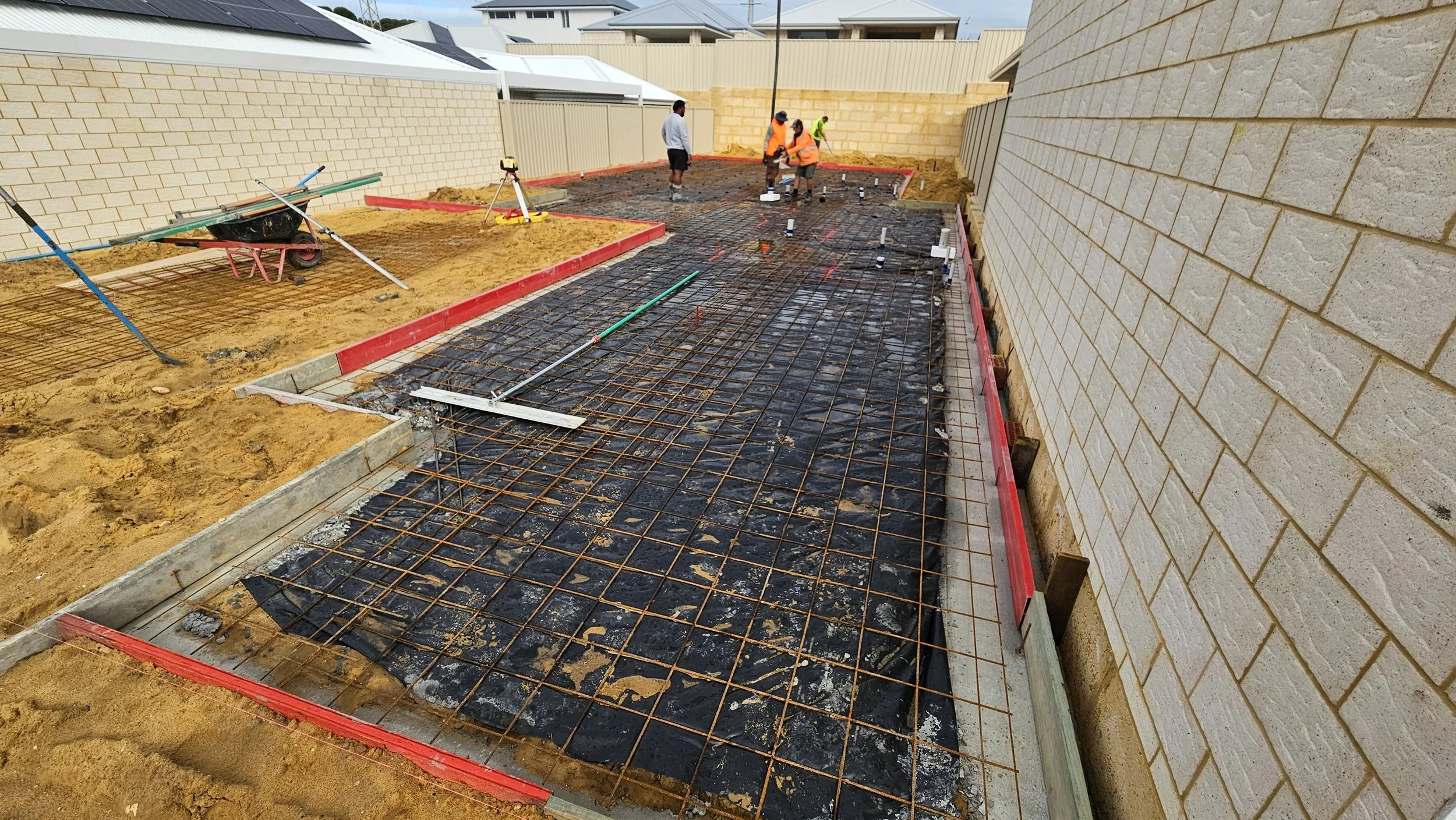 Slab preparation for concrete pour in Coogee