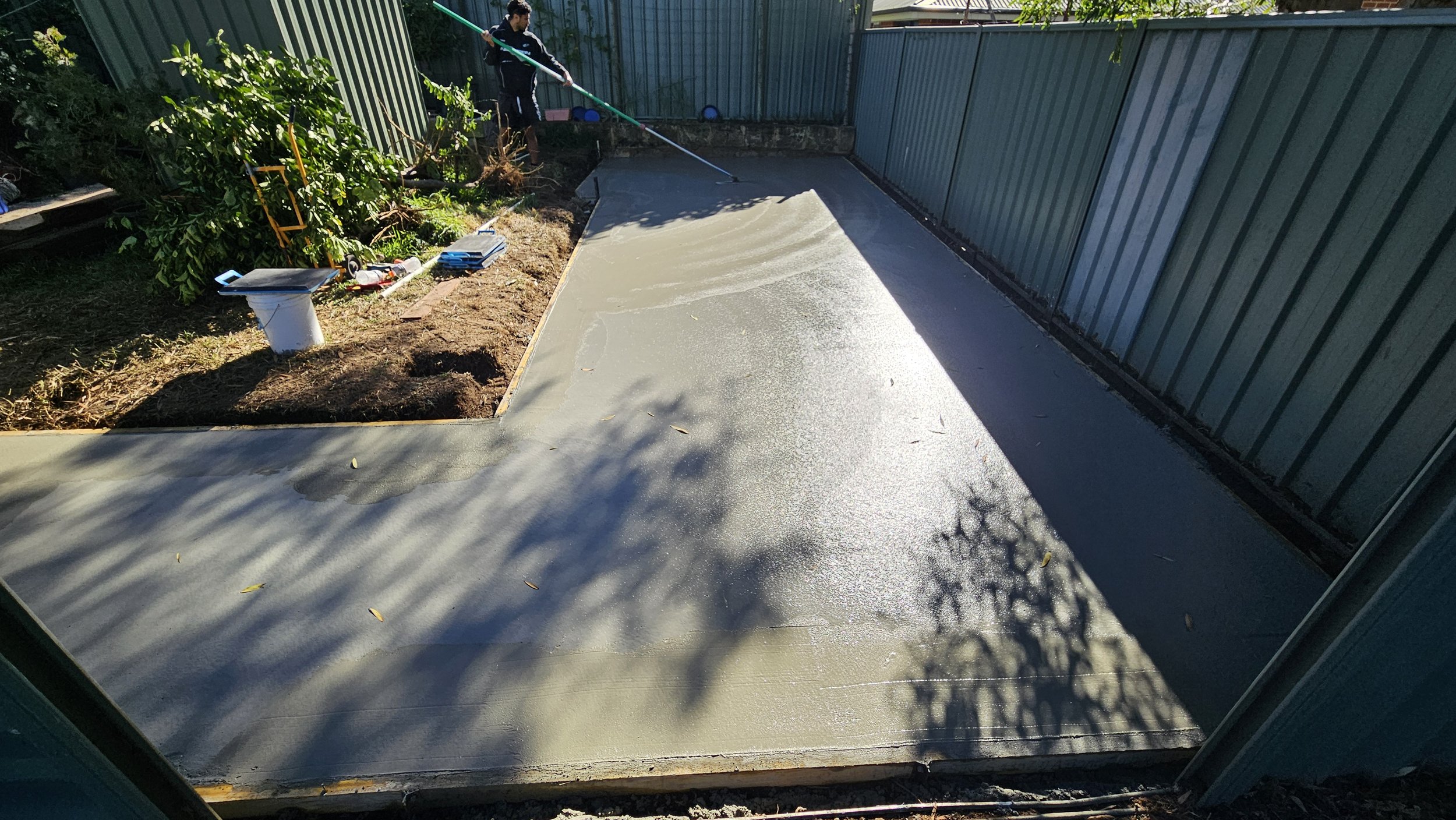 Palmyra shed slab grey concrete
