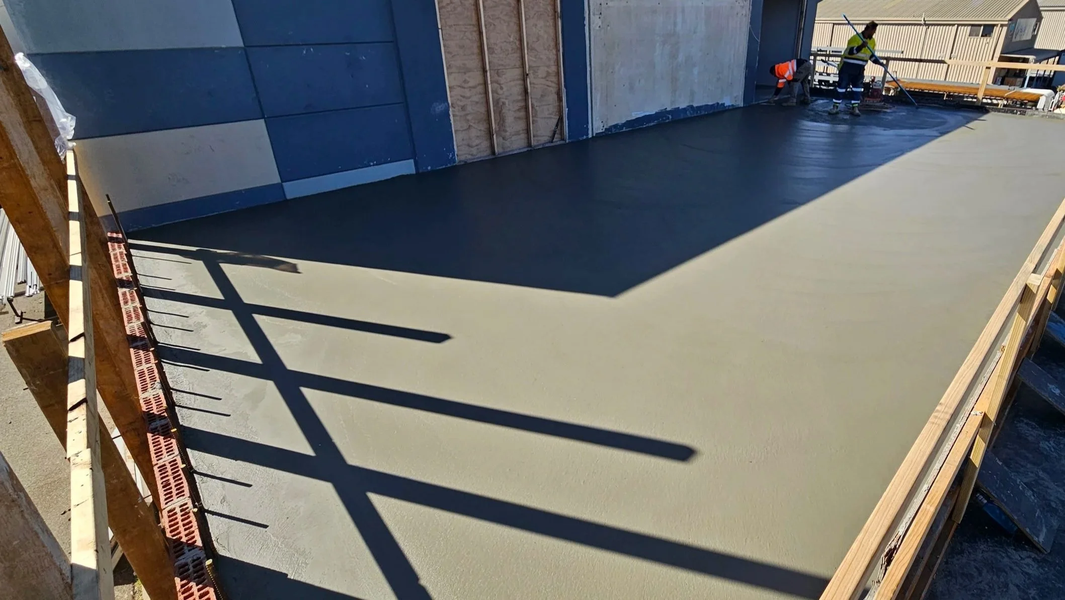 Suspended slab office extension grey concrete in Maddington