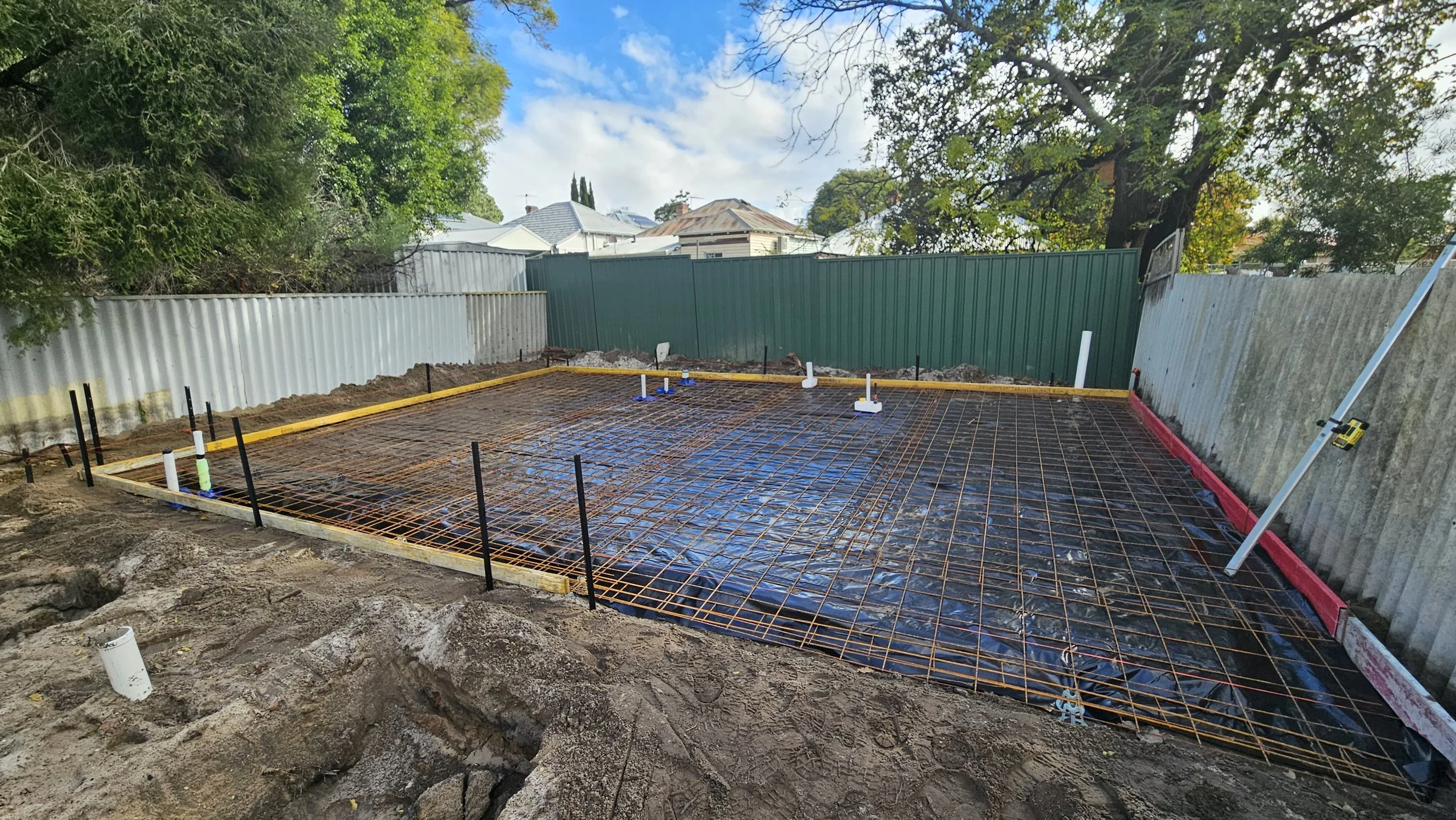 Concrete reinforcement and preparation in East Victoria Park